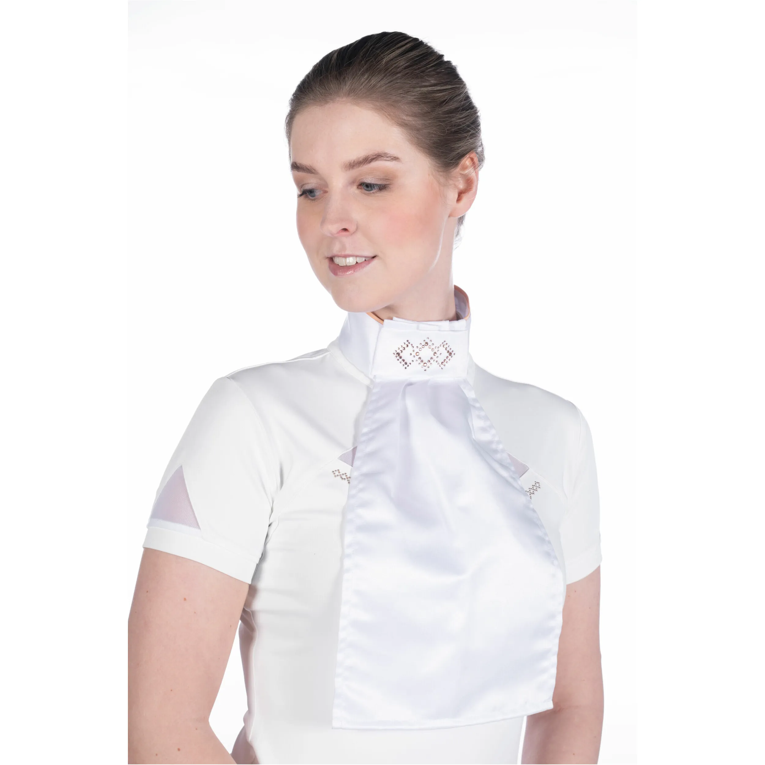 Plastron ABBY weiß/rosegold