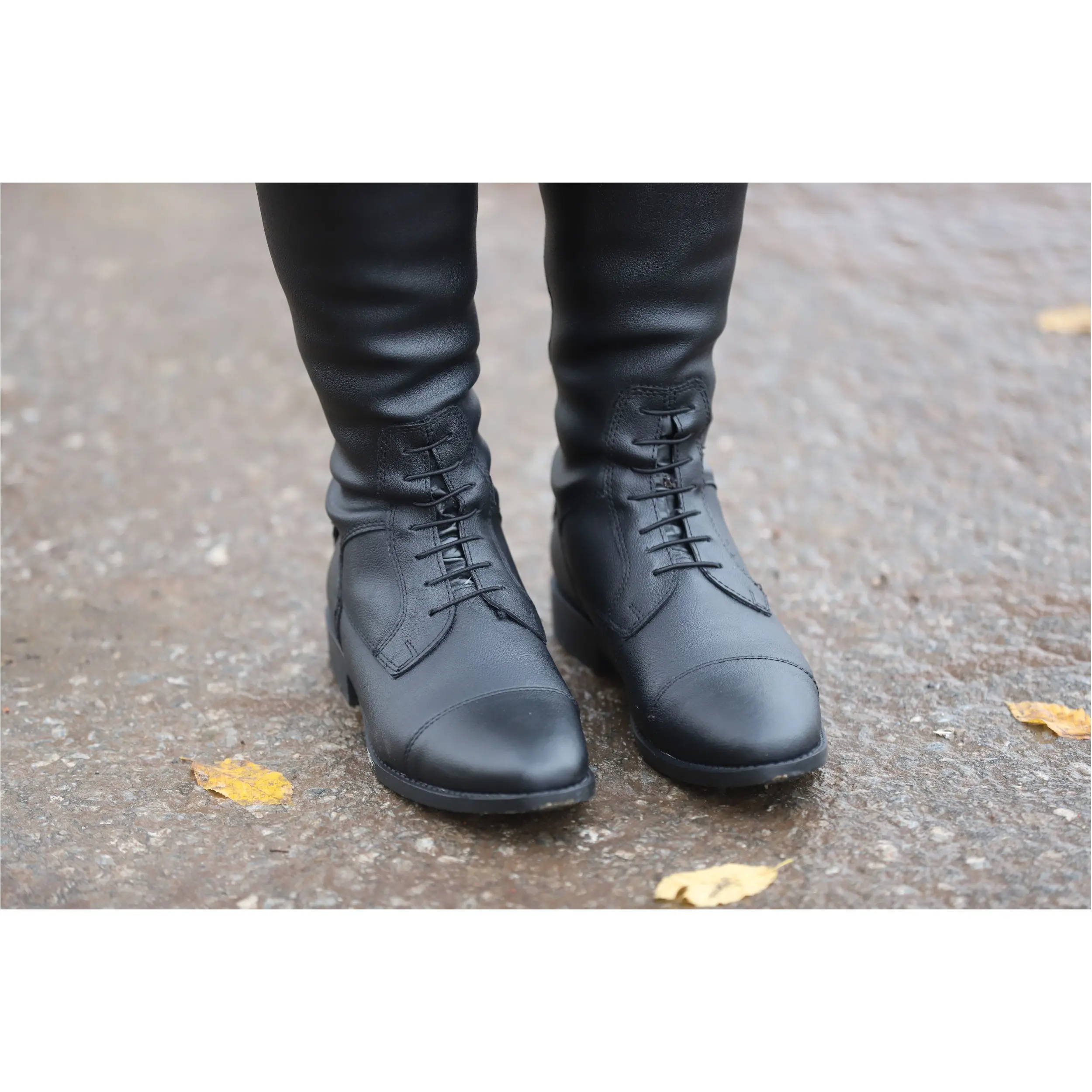 Winter Damen Reitstiefel CALGARY Kunstleder schwarz