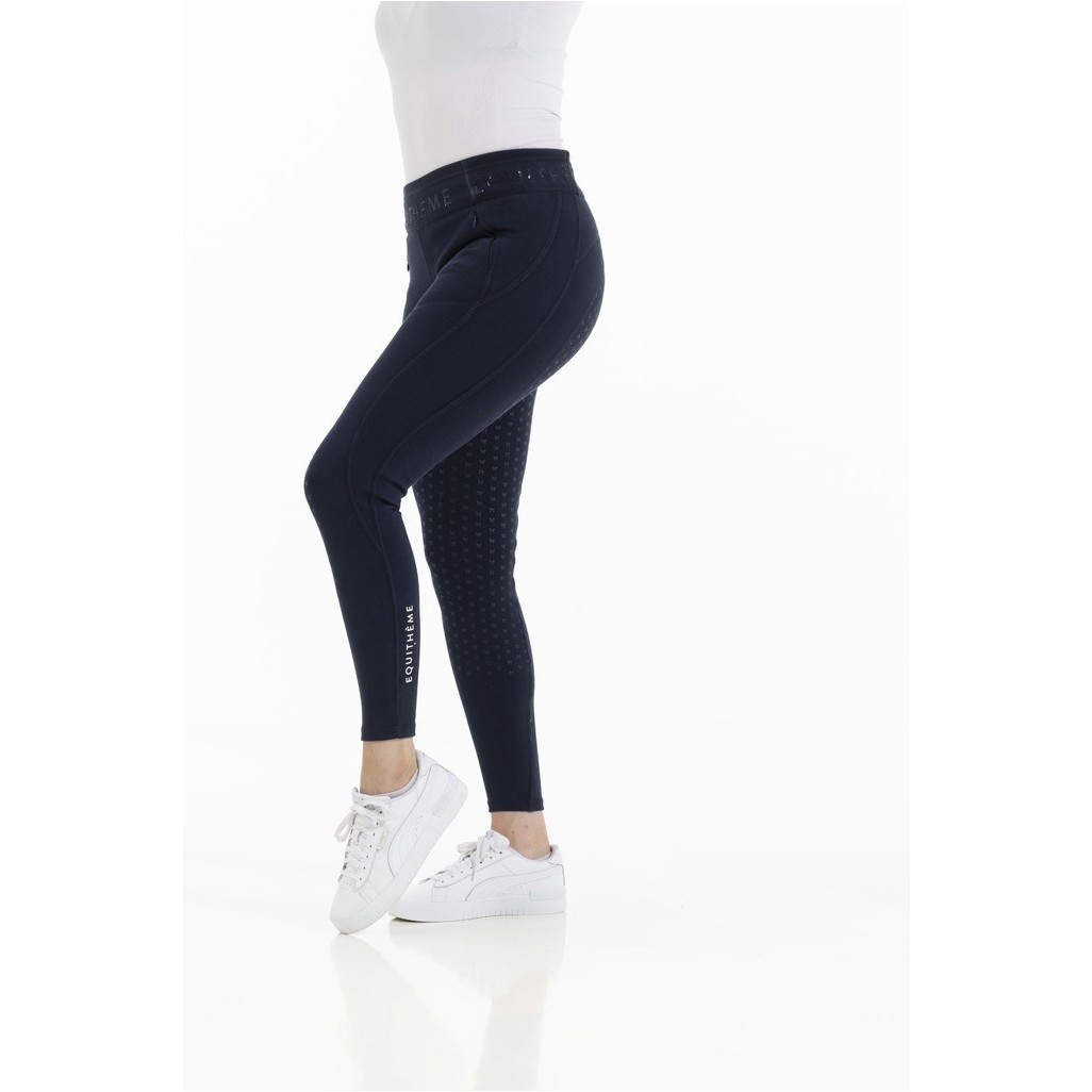 Damen Reitleggings Silikon Vollbesatz PAMELA Bio-Baumwolle marineblau