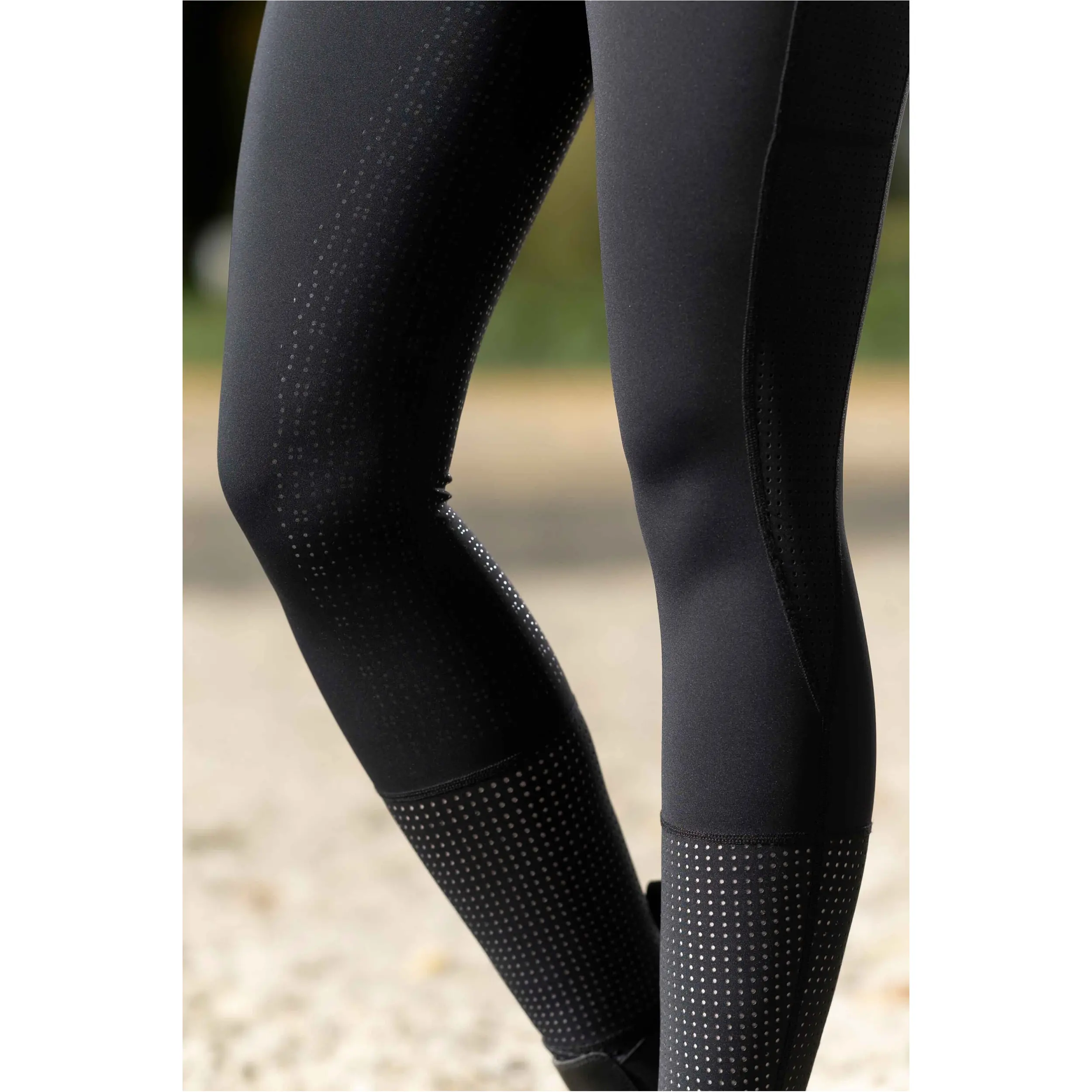 Damen Reitleggings Silikon Vollbesatz JUNA schwarz