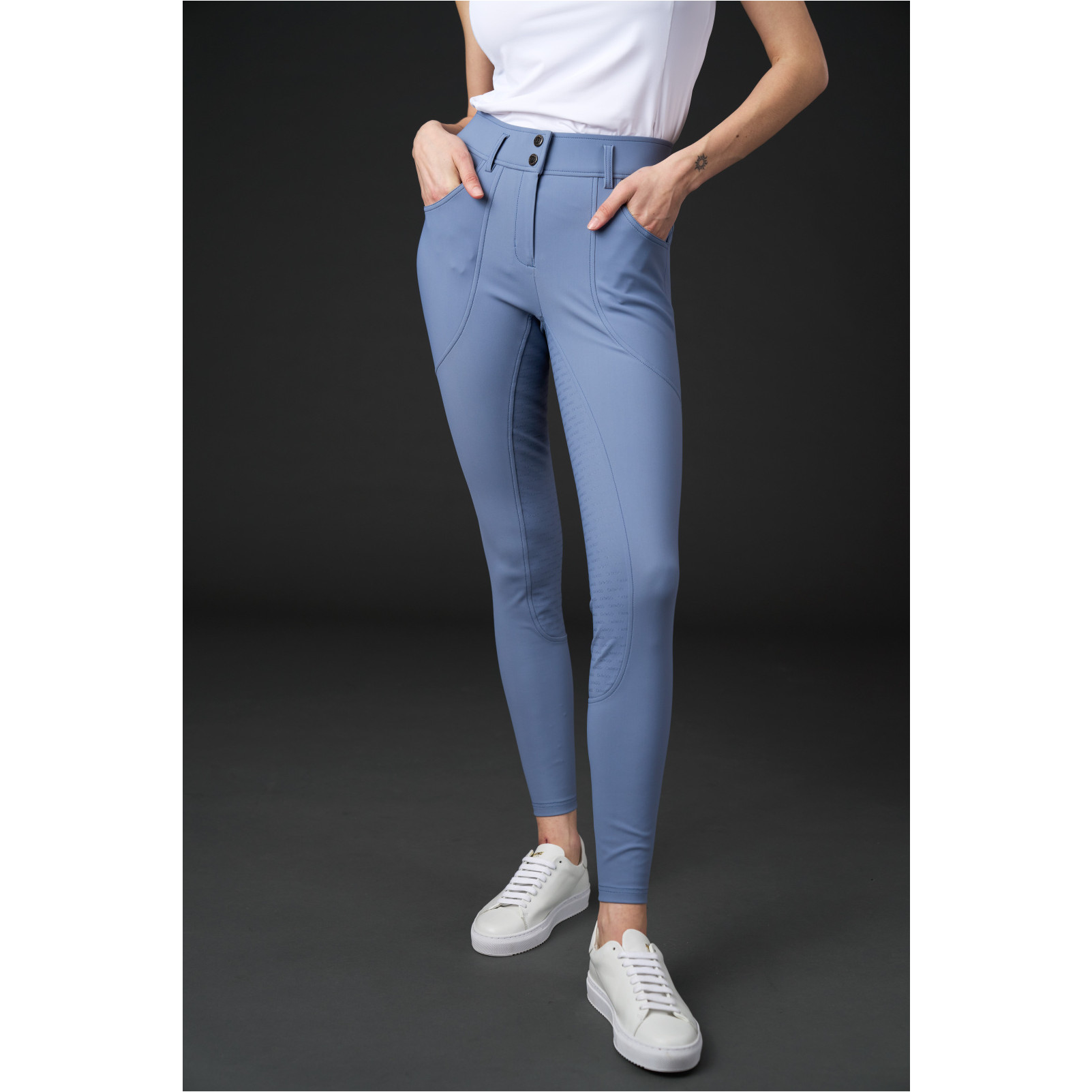 Damen Reithose Silikon Vollbesatz RIHANNA flint stone