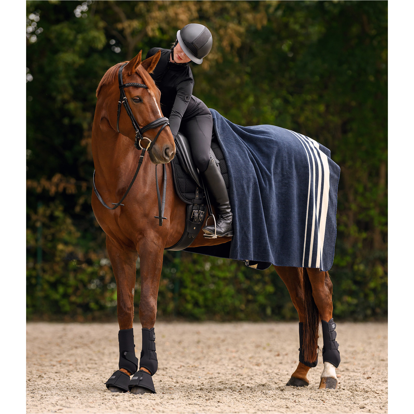 Dicke Fleecedecke SÖLDEN nachtblau