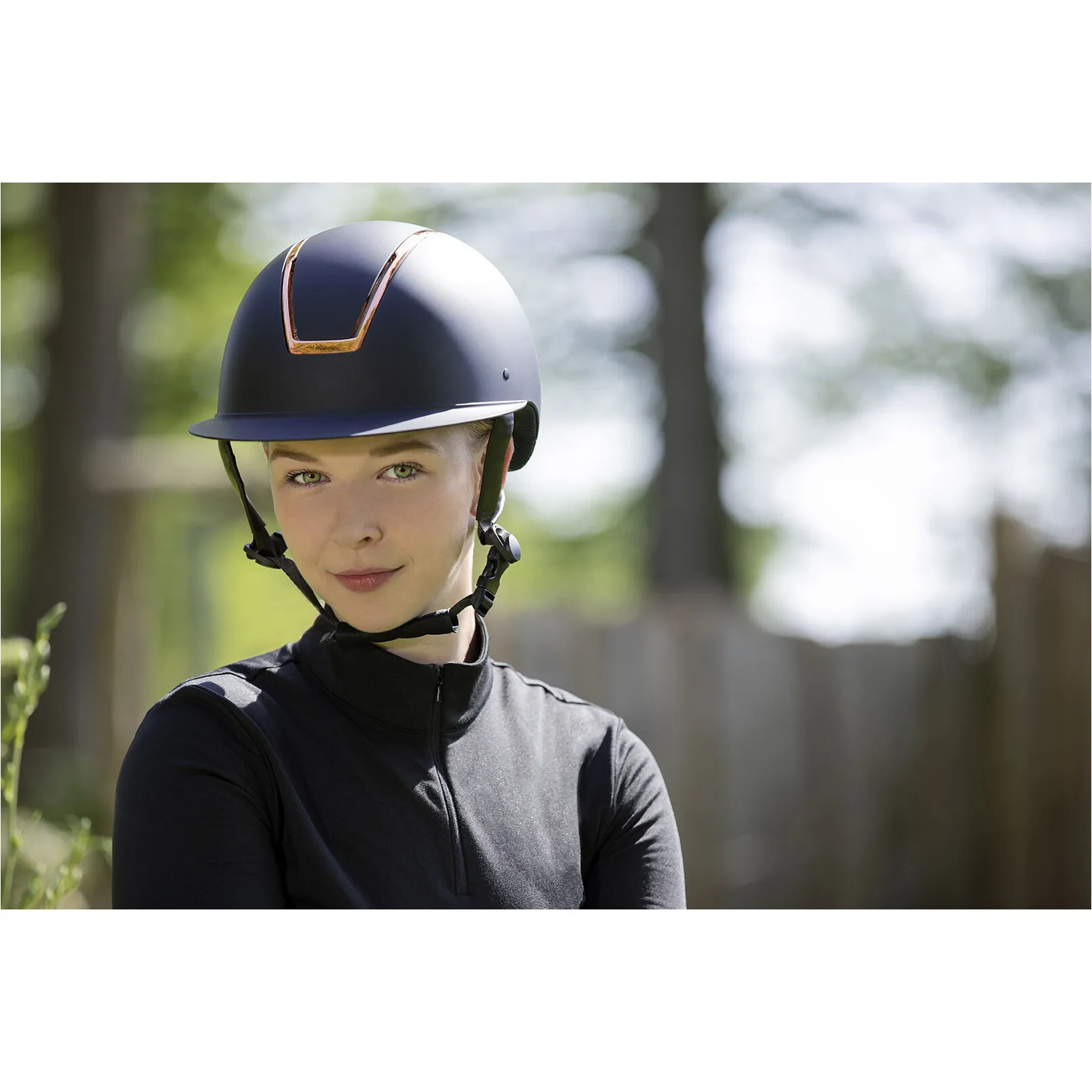 Damen Reithelm LADY SHIELD braun/rosegold