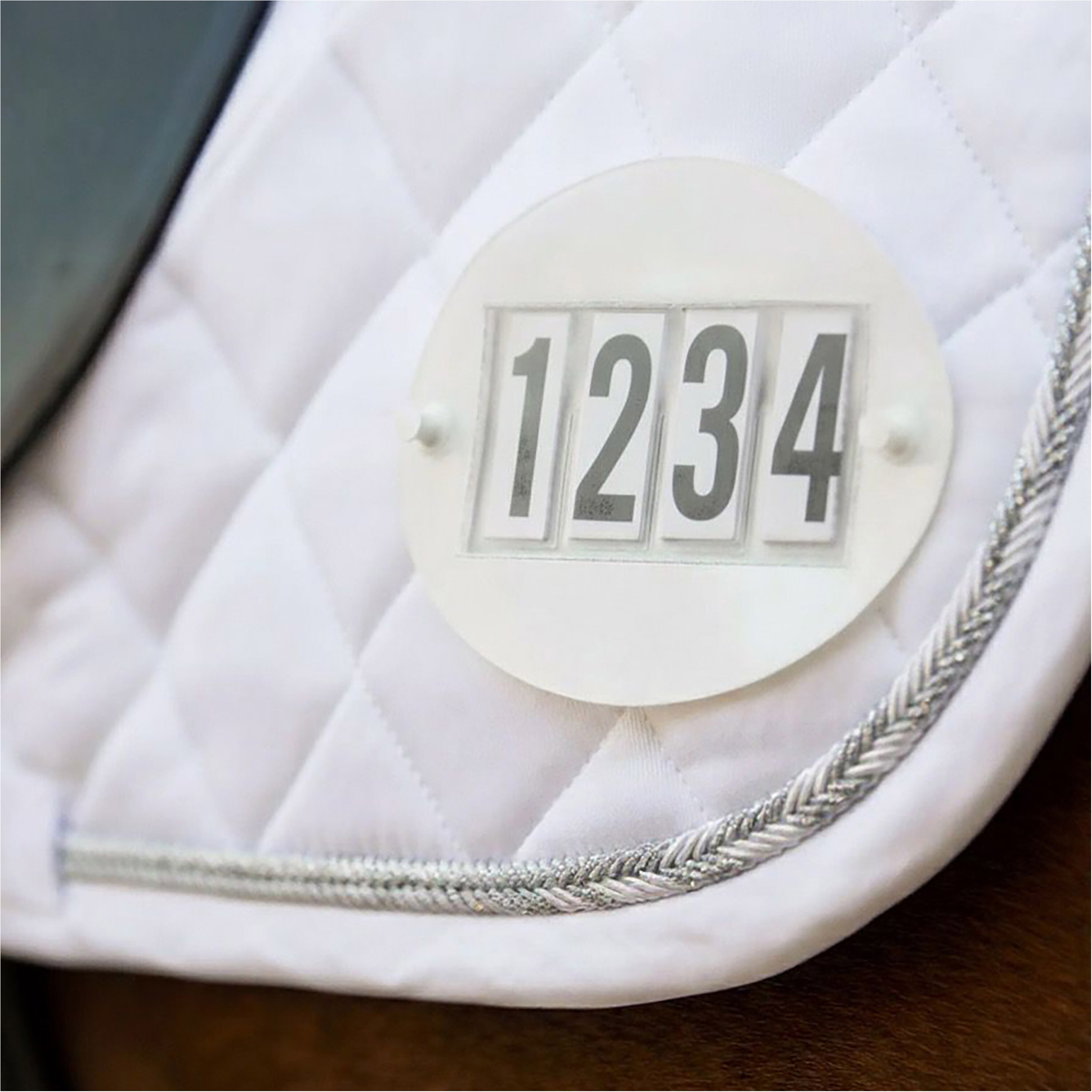 Startnummer 2er Set IRHBasic Quick-Pin weiß