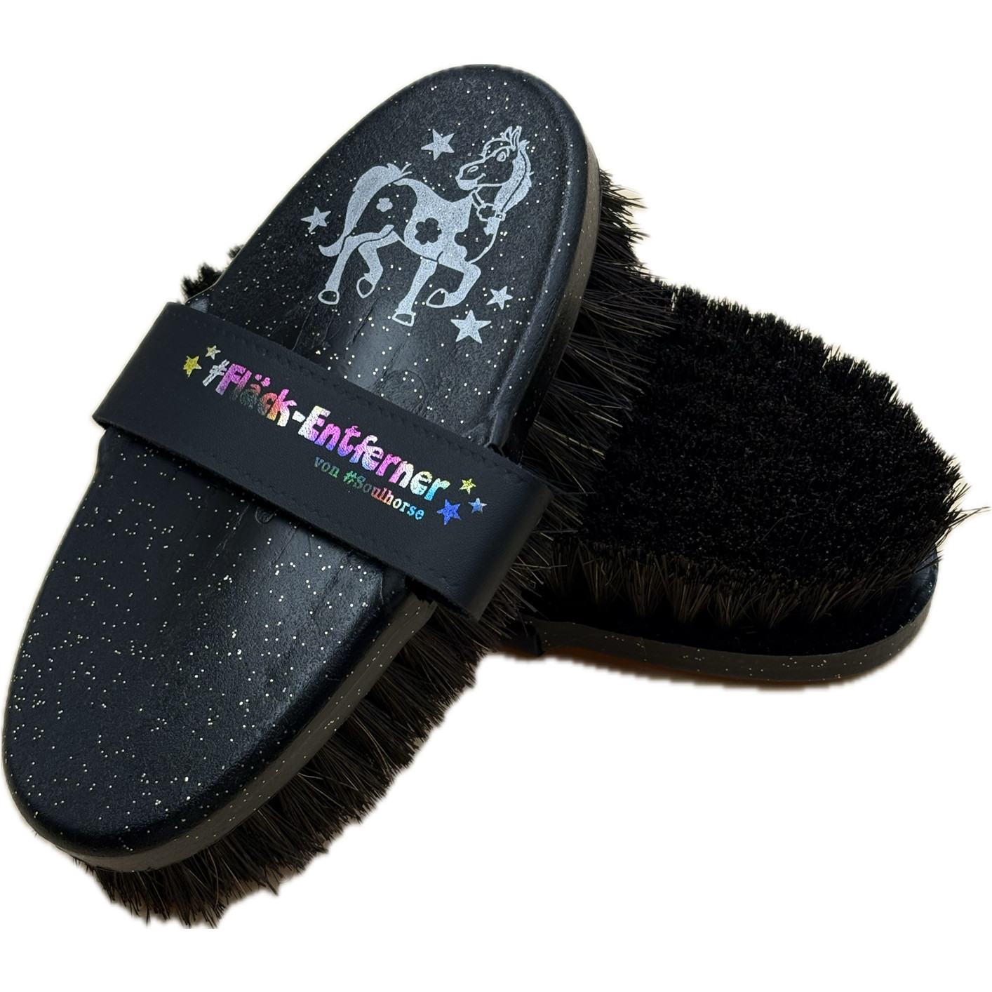 Kardätsche SOULHORSE SCHIMMEL FLÄCK ENTFERNER GLITZER KOKOS schwarz