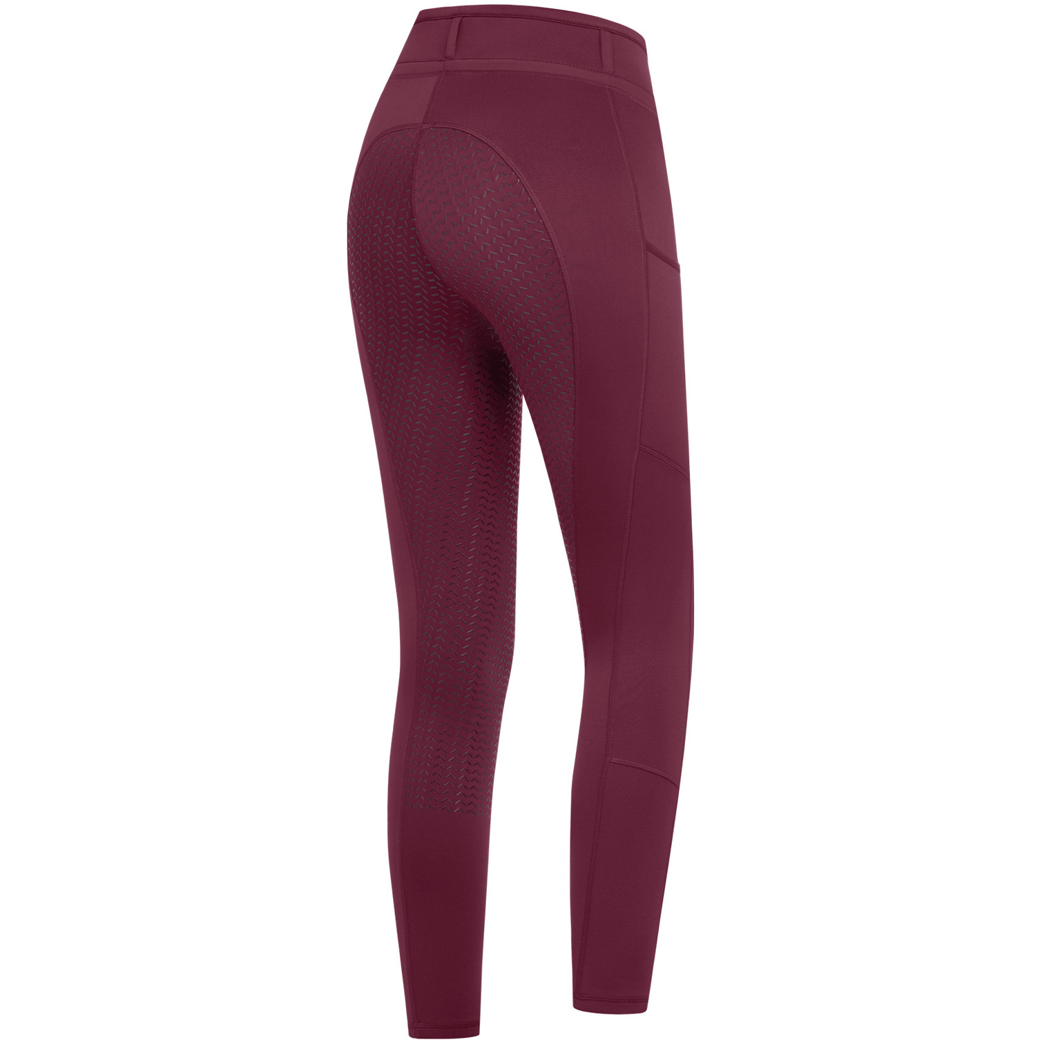 Damen Reitleggings Silikon Vollbesatz ELLA samtrot
