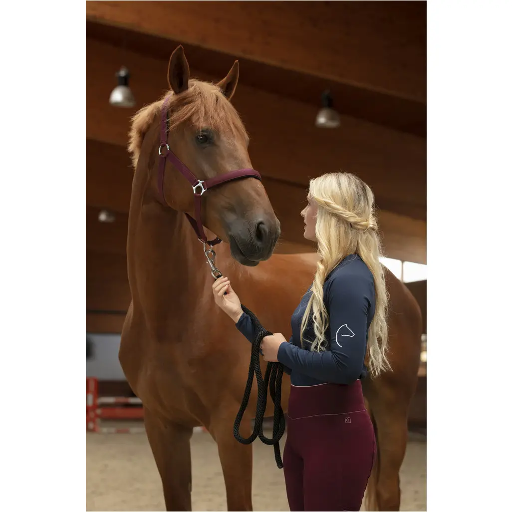 Damen Reitleggings Silikon Vollbesatz LYLY dunkelrot