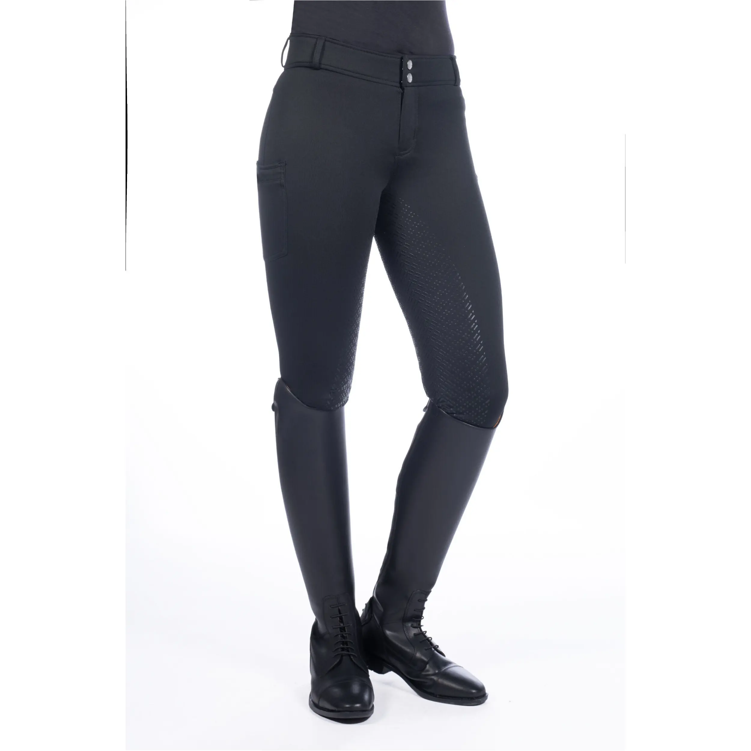 Winter Kinder Reithose Silikon Vollbesatz RUBY schwarz