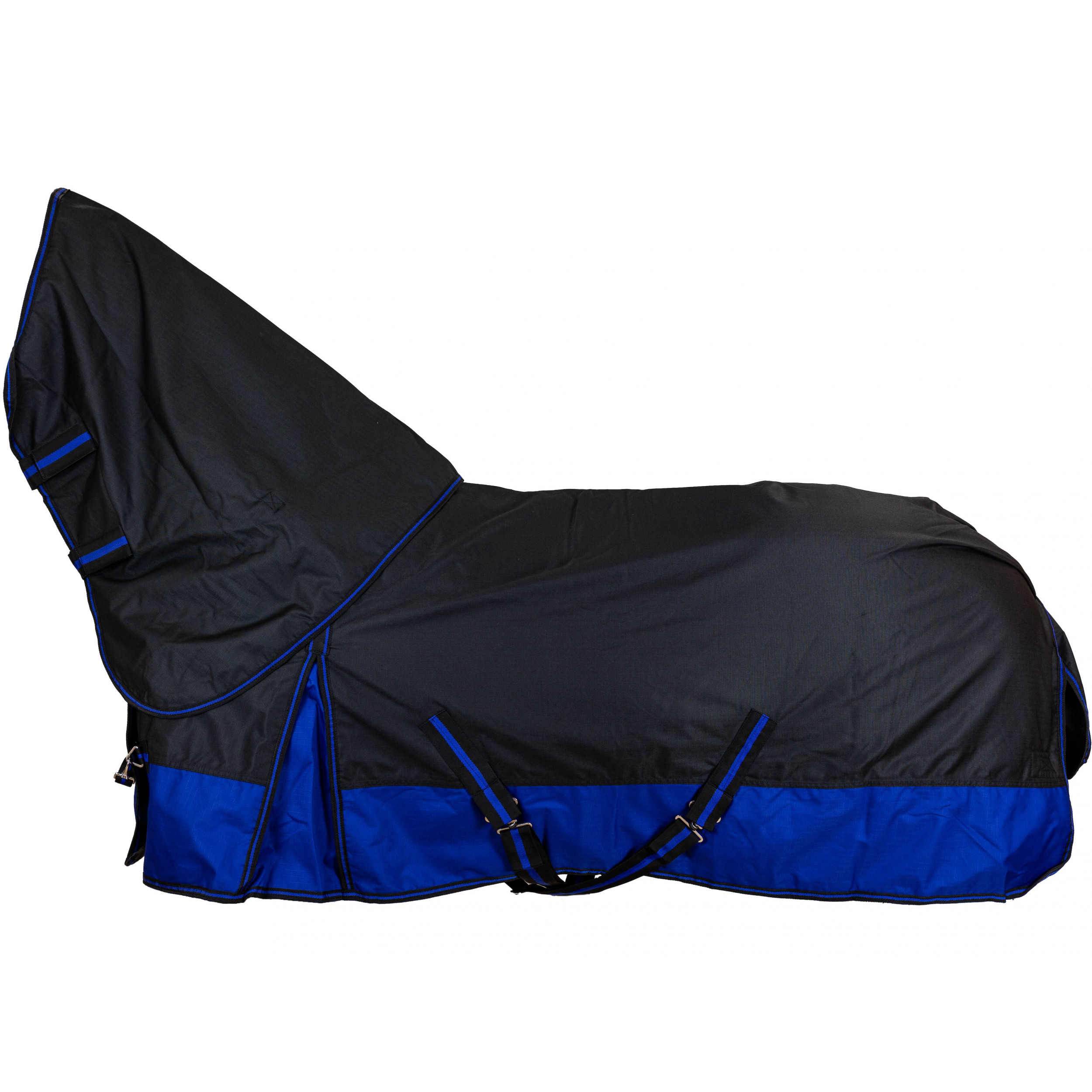 Winterdecke Full Neck 100g Füllung 600D BASICLINE schwarz/royalblau