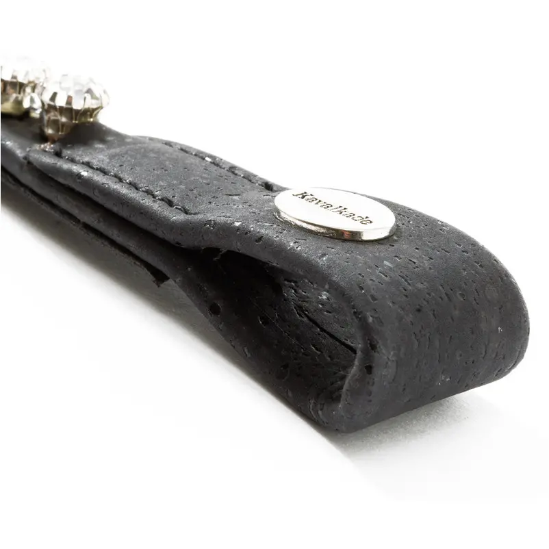 Stirnband CORTICA STRASS Vegan Kork schwarz/weiß