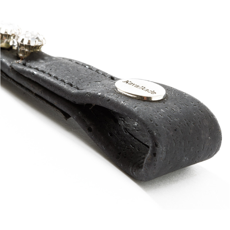 Stirnband CORTICA STRASS Vegan Kork schwarz/weiß