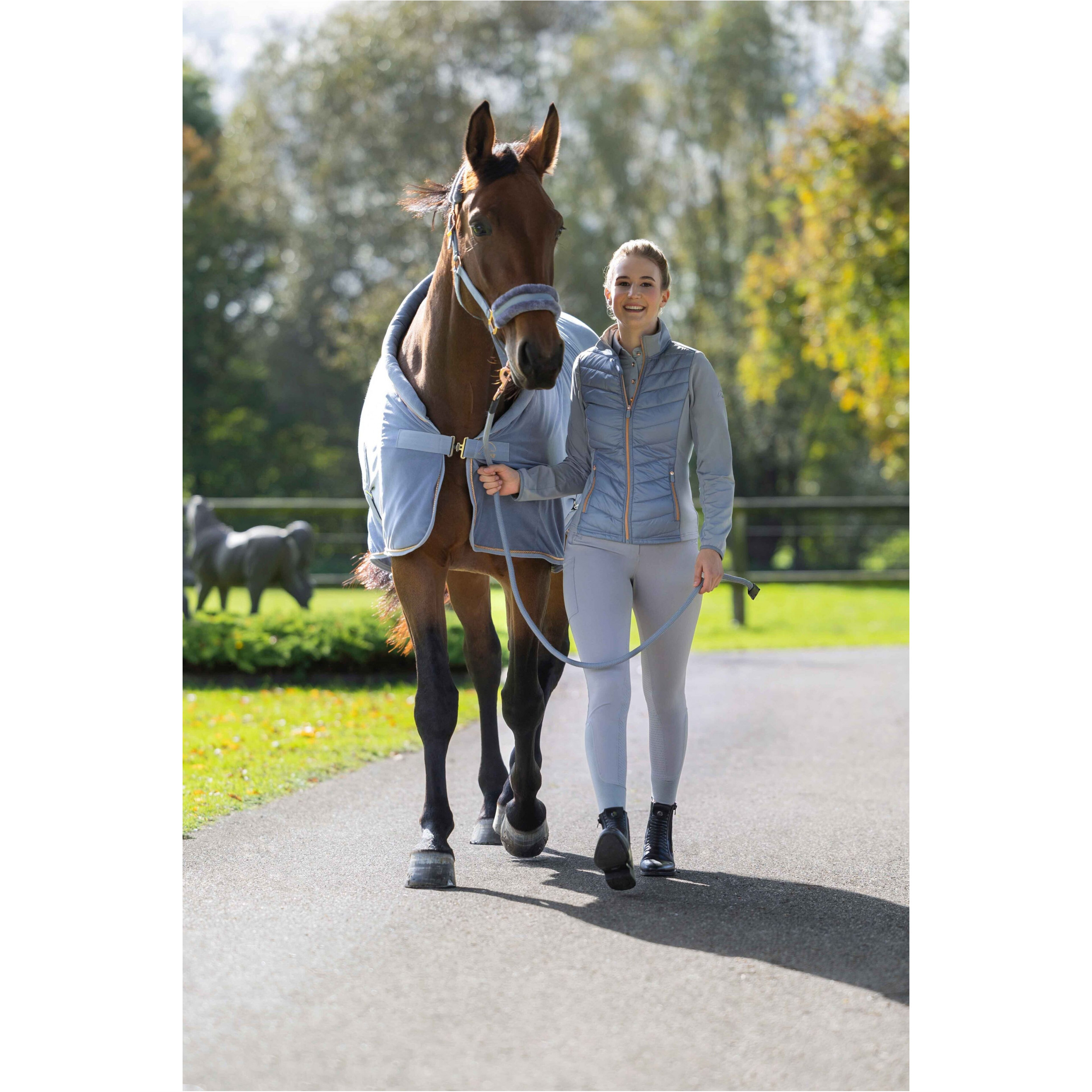 Damen Jersey-/Nylonjacke PRAG STYLE grau/rosegold