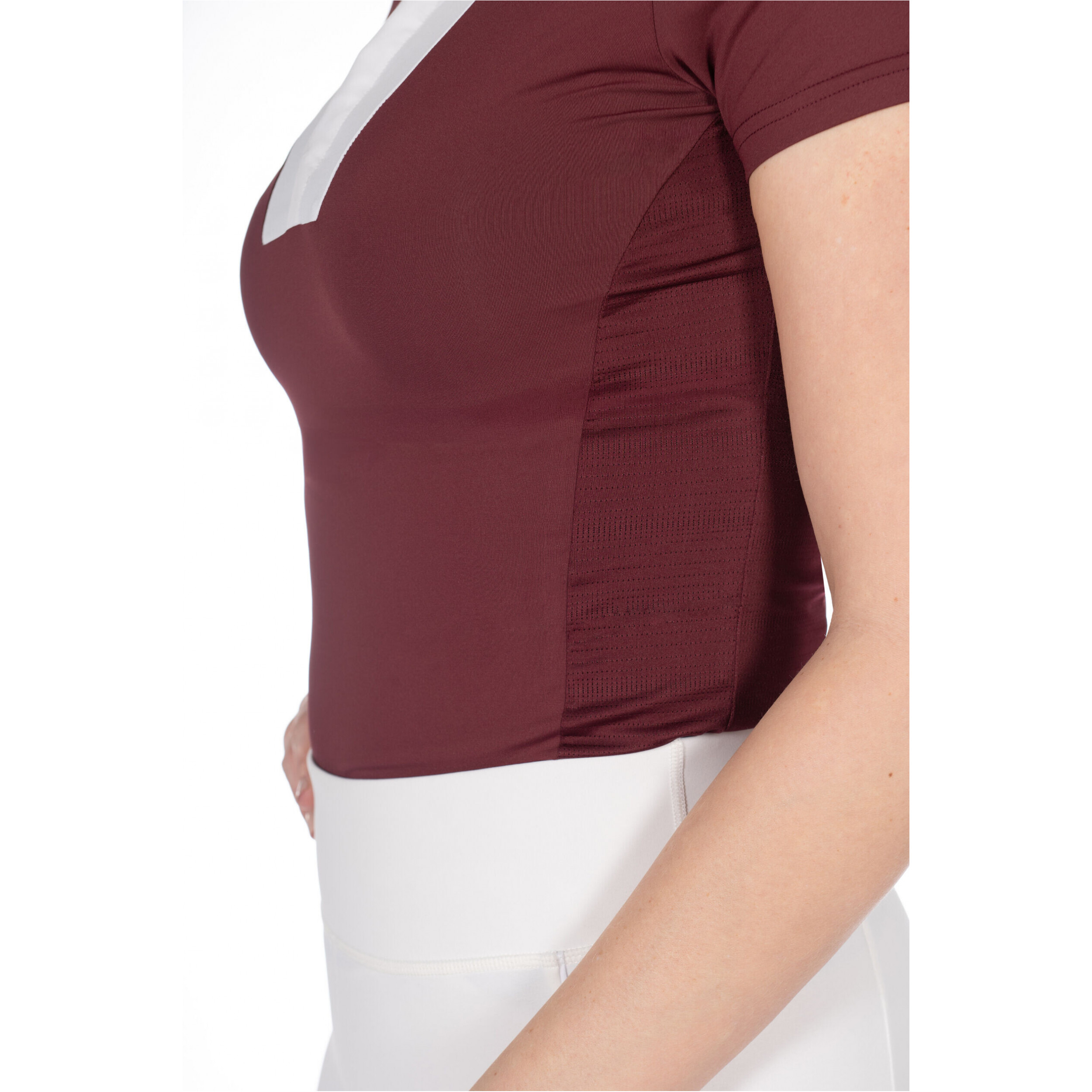 Damen Turniershirt Kurzarm VIRGINIA bordeaux