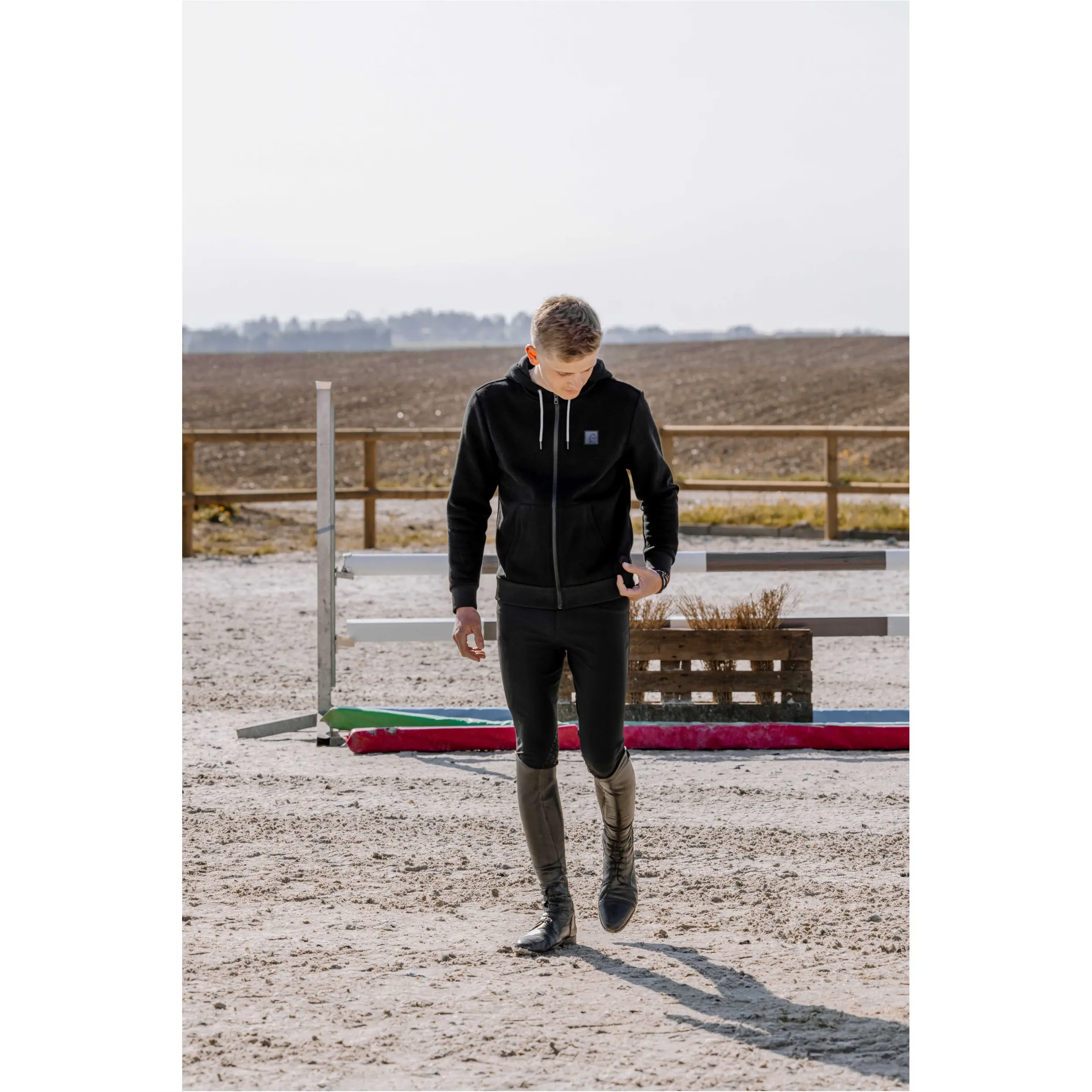 Unisex-Hoodie mit Reißverschluss beheizbar OLWEN schwarz