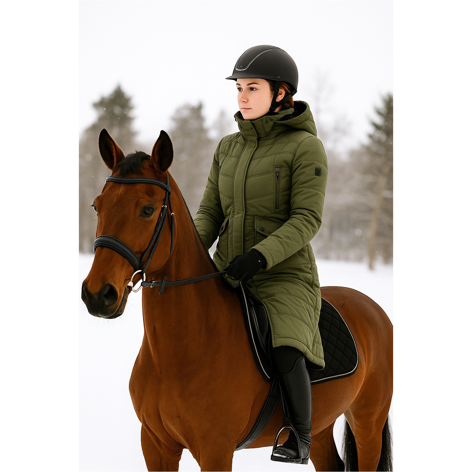 Damen Thermomantel SOPHIA olive