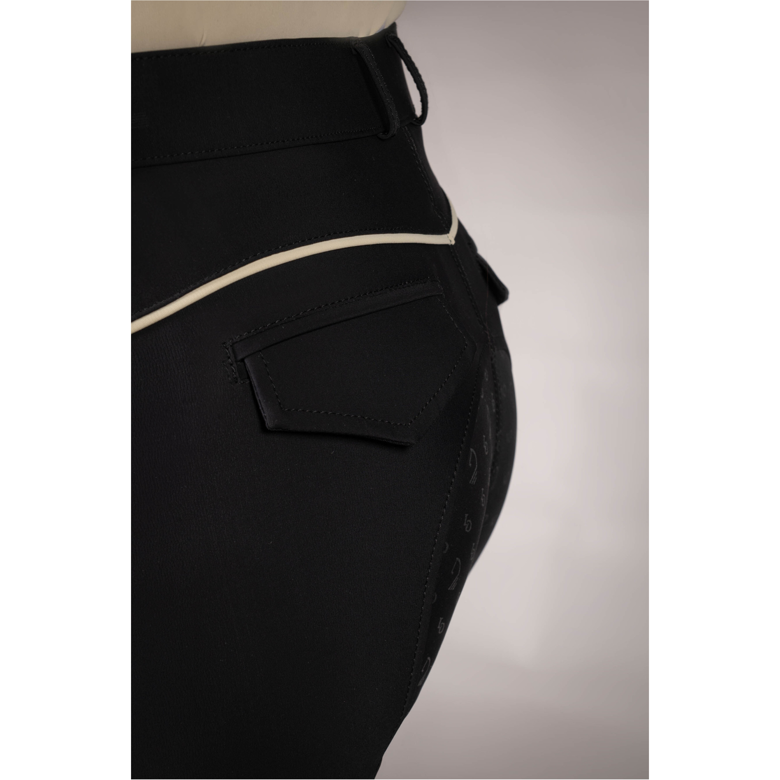 Damen Reithose Silikon Kniebesatz LIMONE schwarz