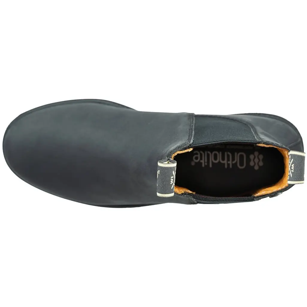 Winter Reitstiefeletten NEW WORK Eco Echtleder schwarz