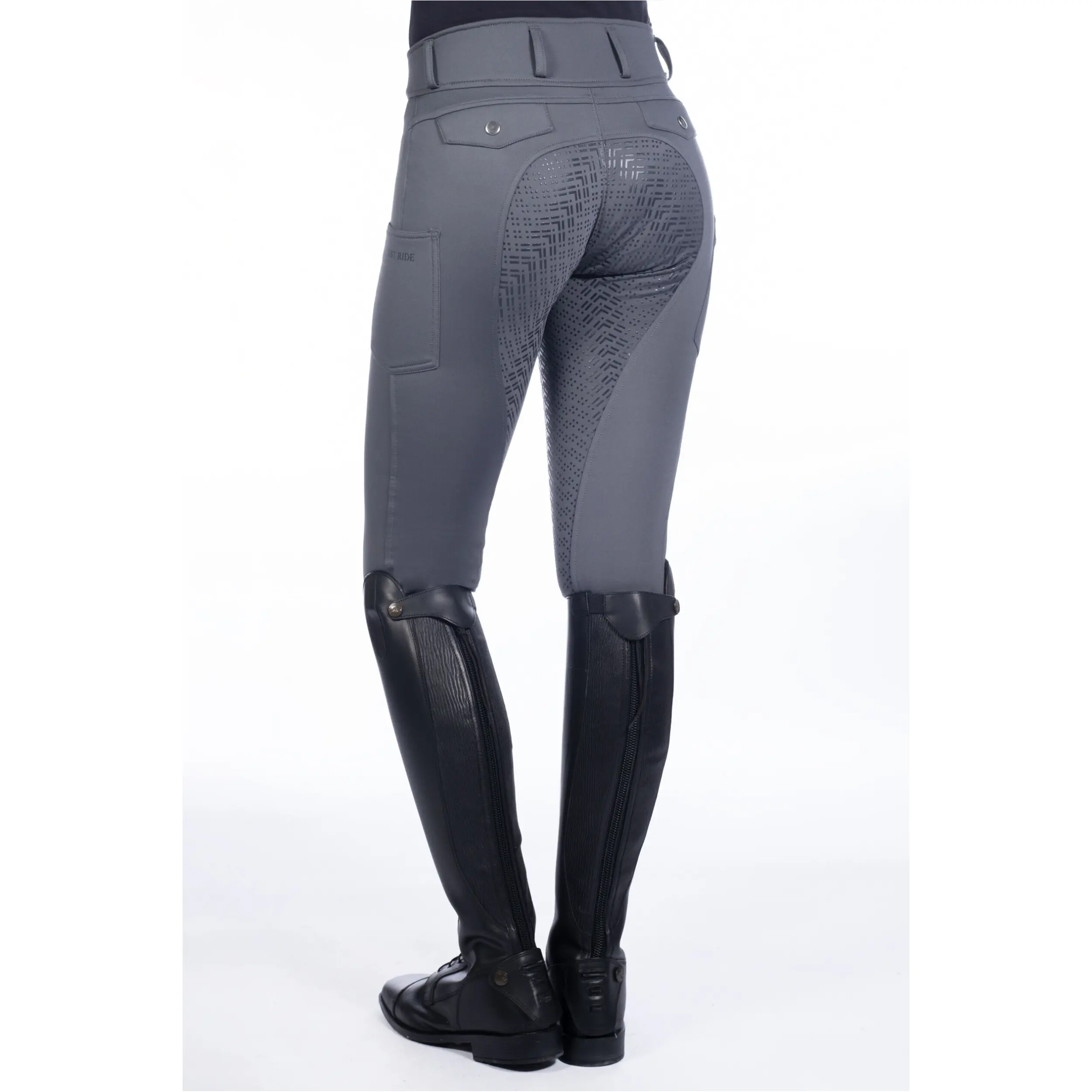 Winter Kinder Reithose Silikon Vollbesatz RUBY grau