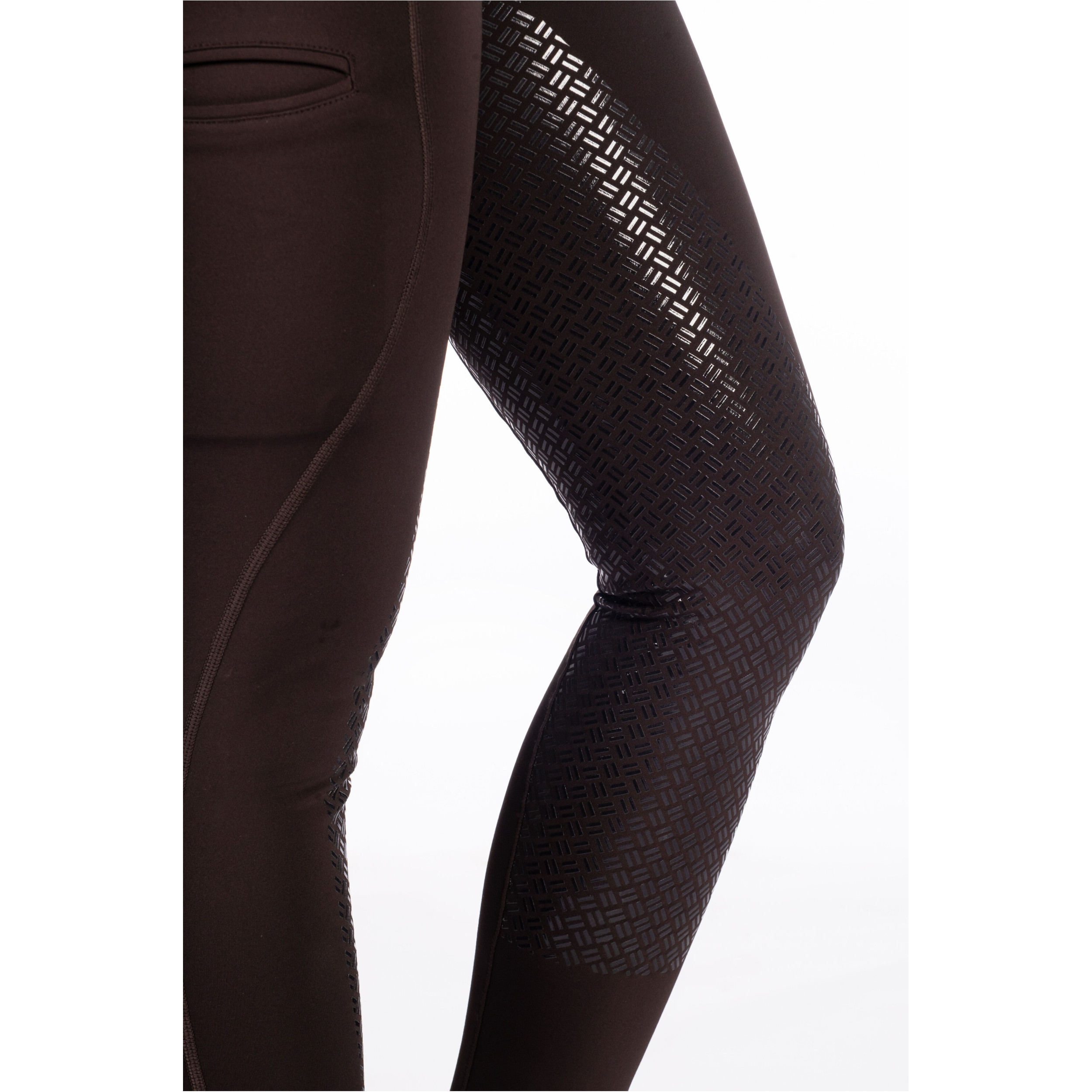 Winter Damen Reitleggings Silikon Vollbesatz RIO dunkelbraun
