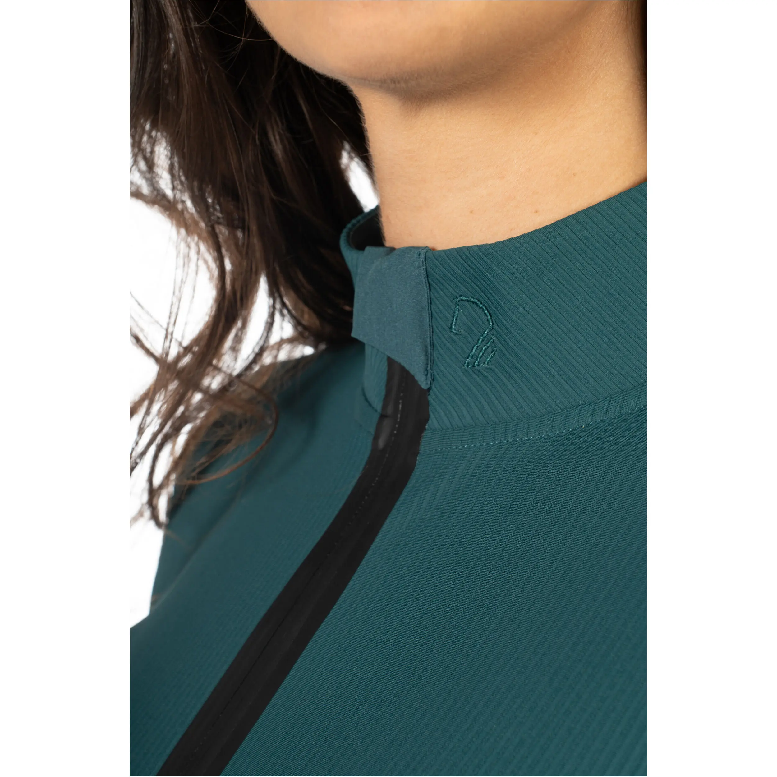 Damen Funktionsshirt LIVIGNO RIBBED dunkelgrün