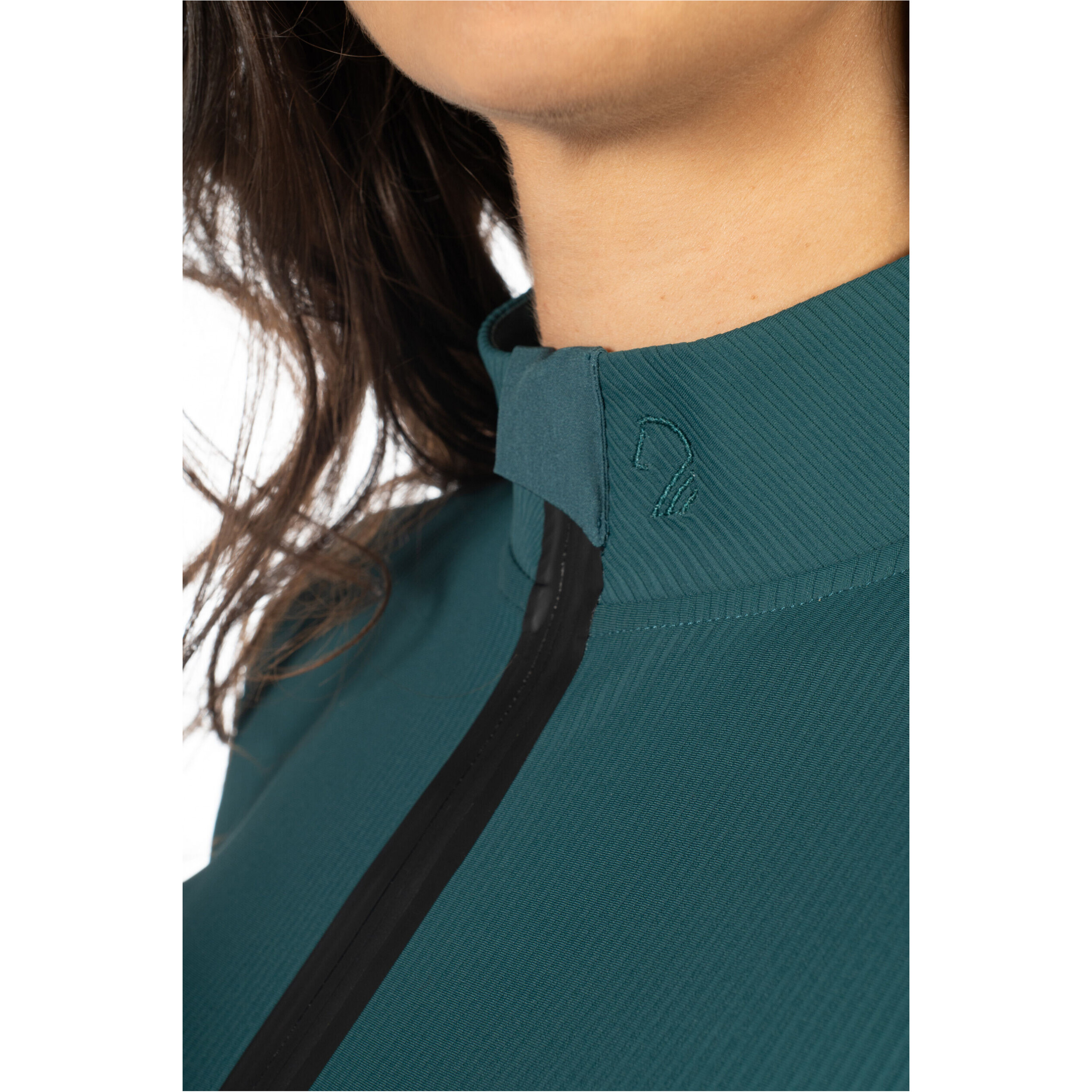 Damen Funktionsshirt LIVIGNO RIBBED dunkelgrün