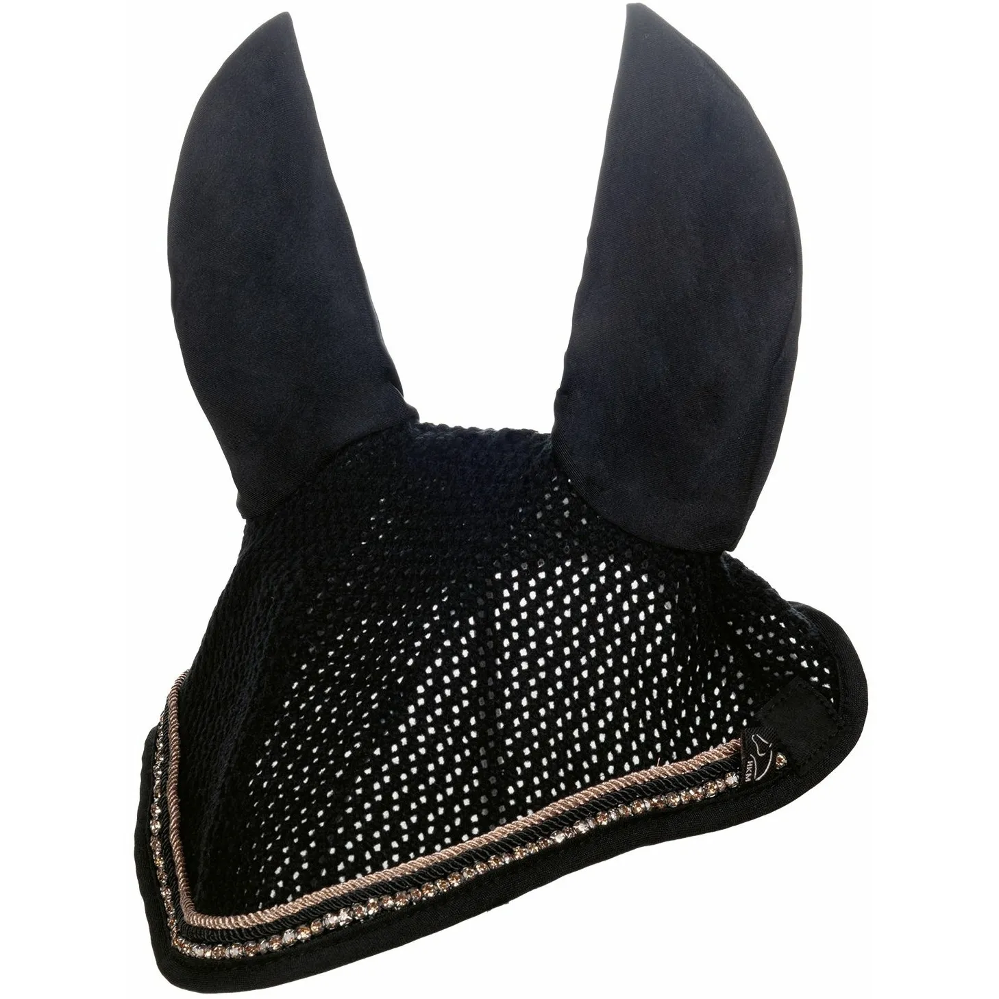 Fliegenhaube ROSEGOLD GLAMOUR STYLE schwarz/rosegold