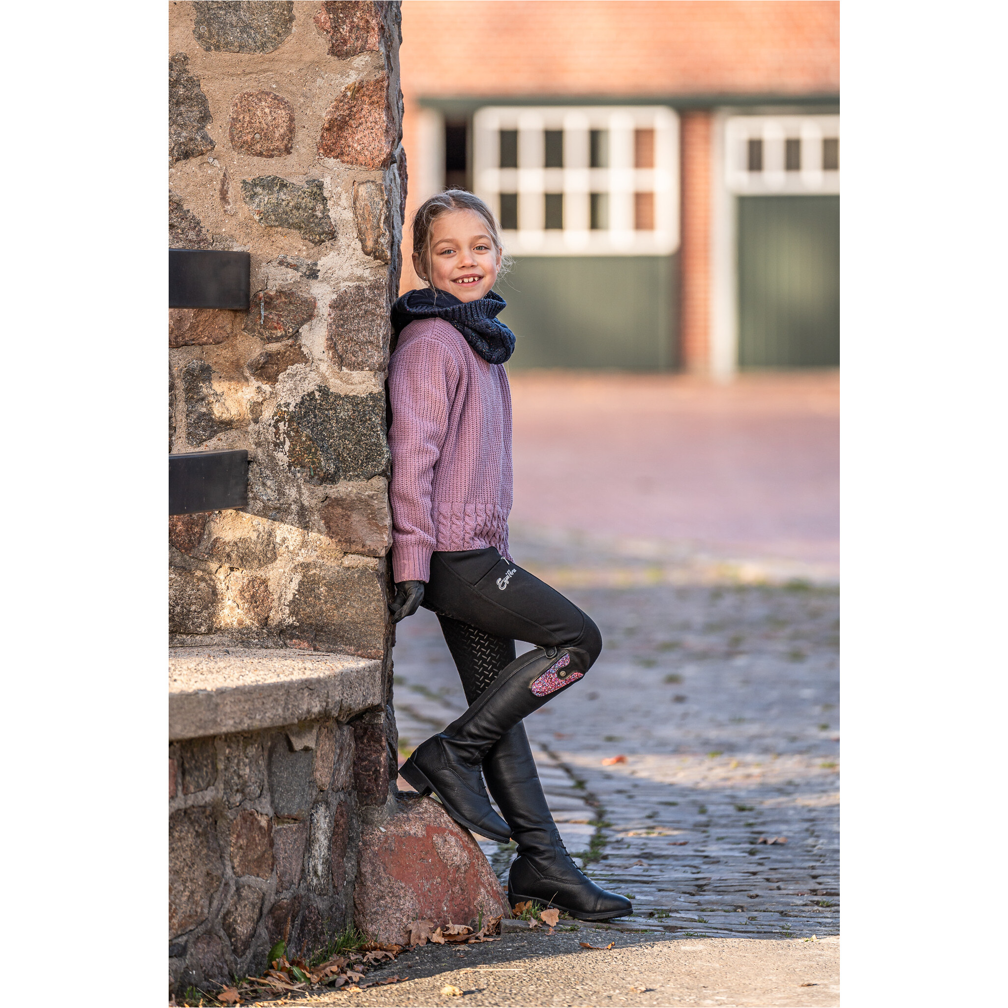 Kinder Reitstiefel NOVA KIDS FUN CONVERTIBLE Echtleder schwarz