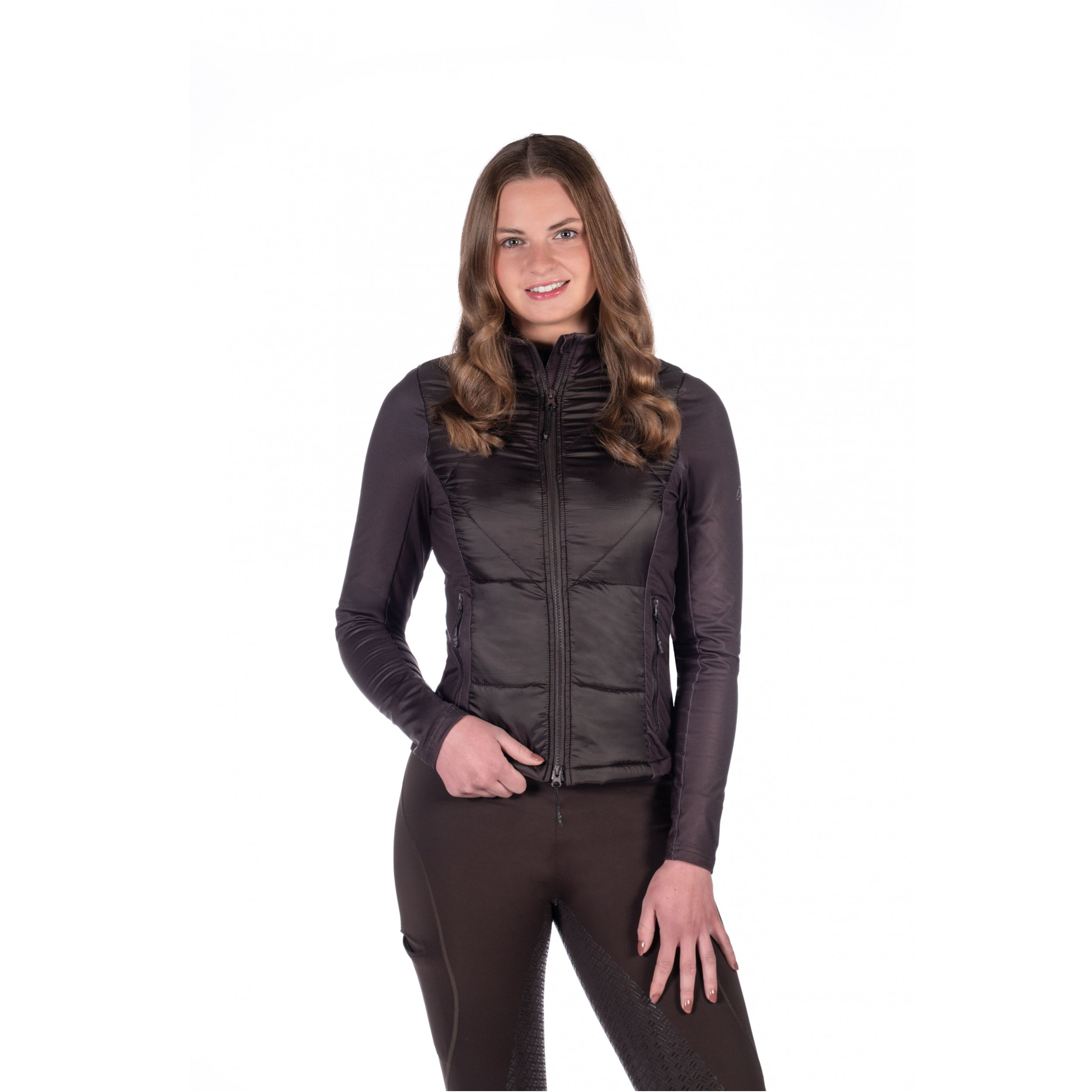 Damen Jersey-/Nylonjacke PRAG II STYLE dunkelbraun