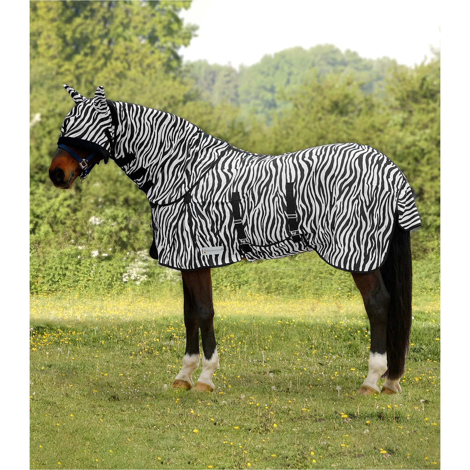 Fliegendecke ZEBRA schwarz/weiß