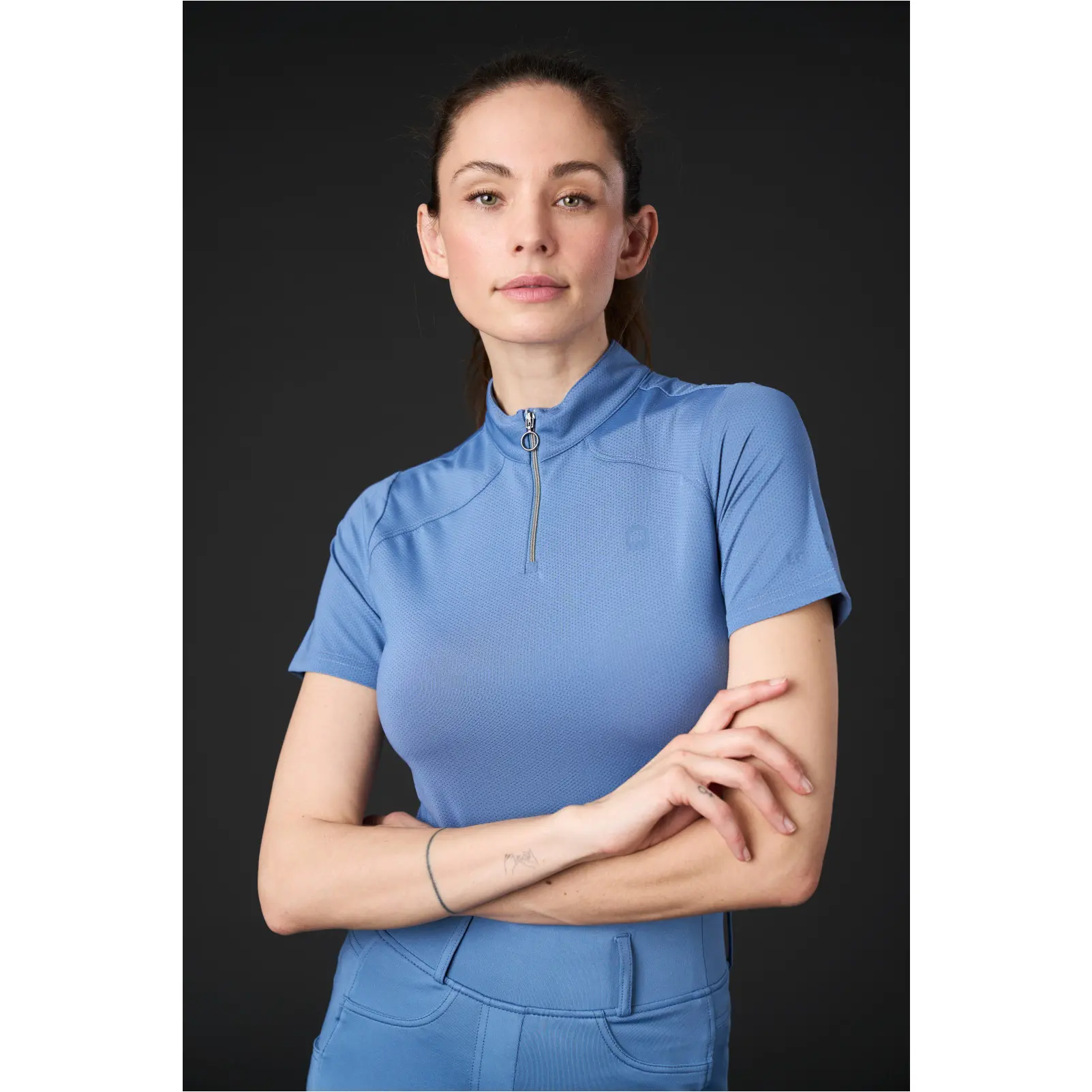Damen Turniershirt Half-zip HASTY coronet blue