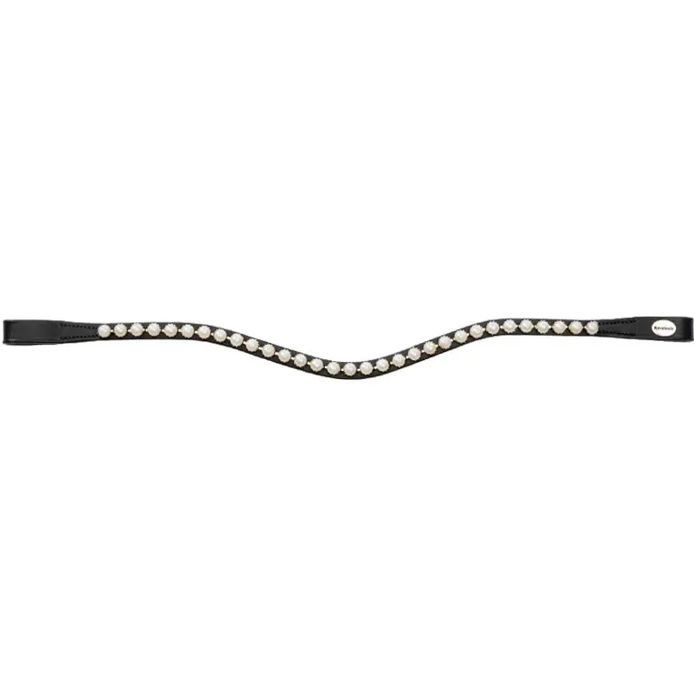 Stirnband PEARL schwarz/creme
