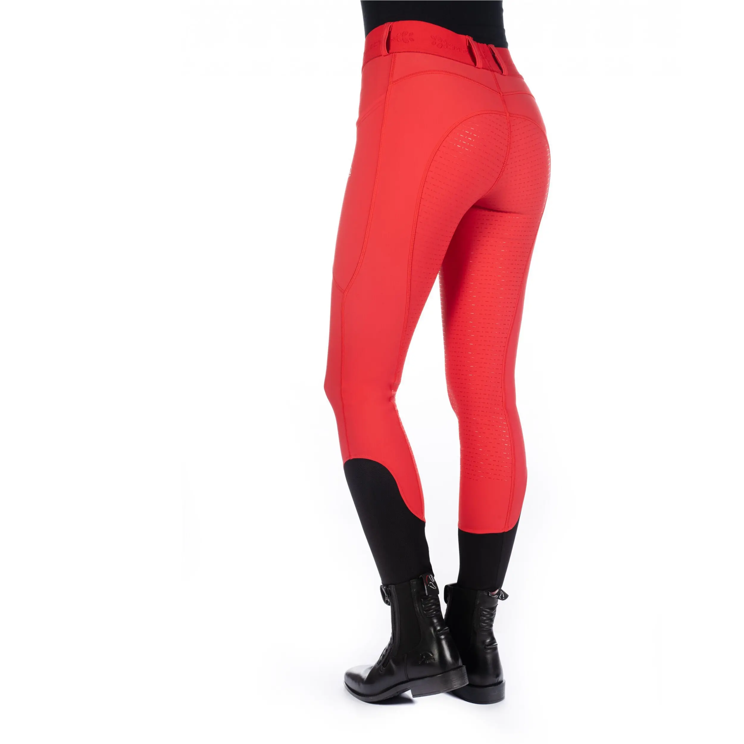 Damen Reitleggings Silikon Vollbesatz ARUBA rot