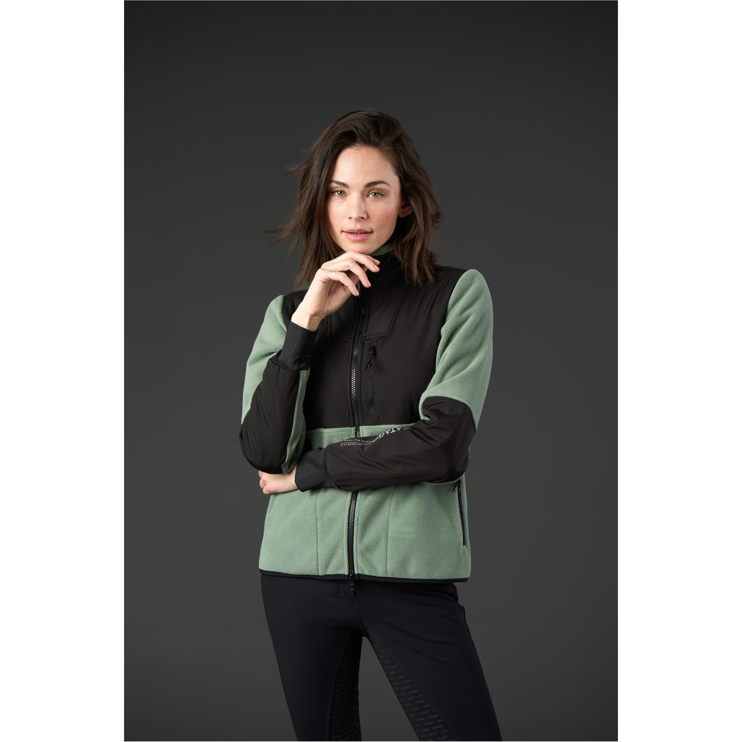 Damen Fleecereitjacke NORMA ZIP laurel wreath