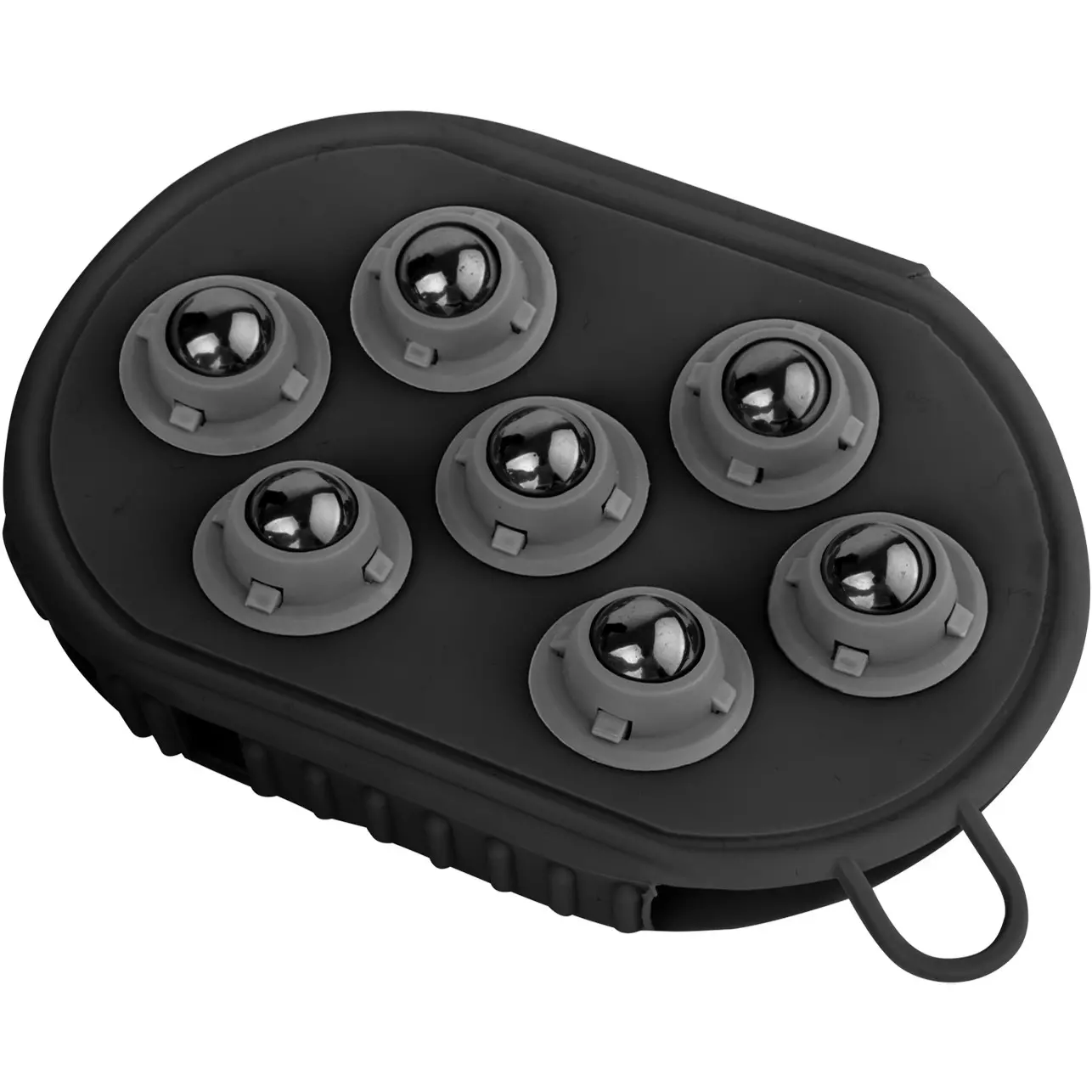 Massage- und Putzhandschuh schwarz matt