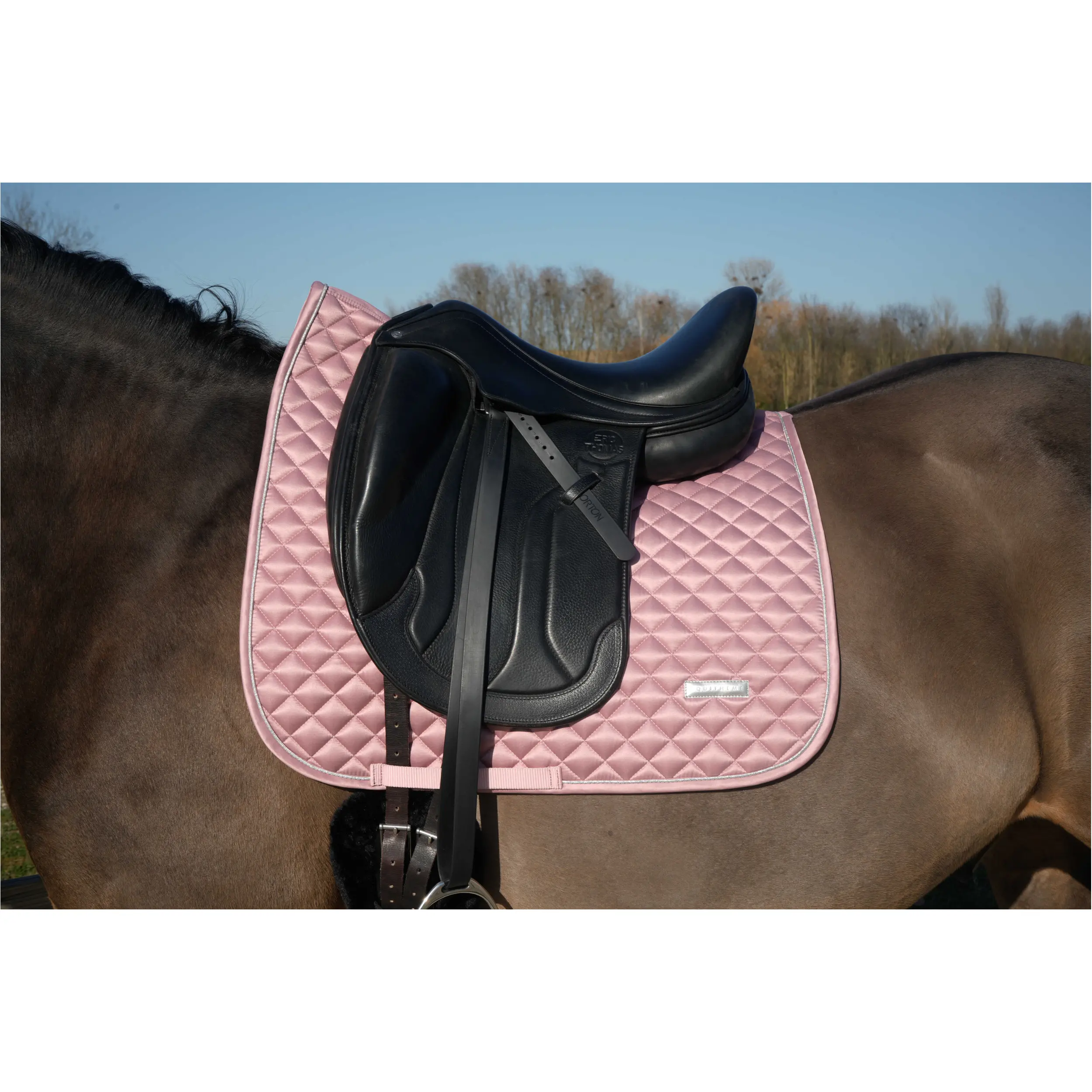 Dressurschabracke NACRE rosa Warmblut