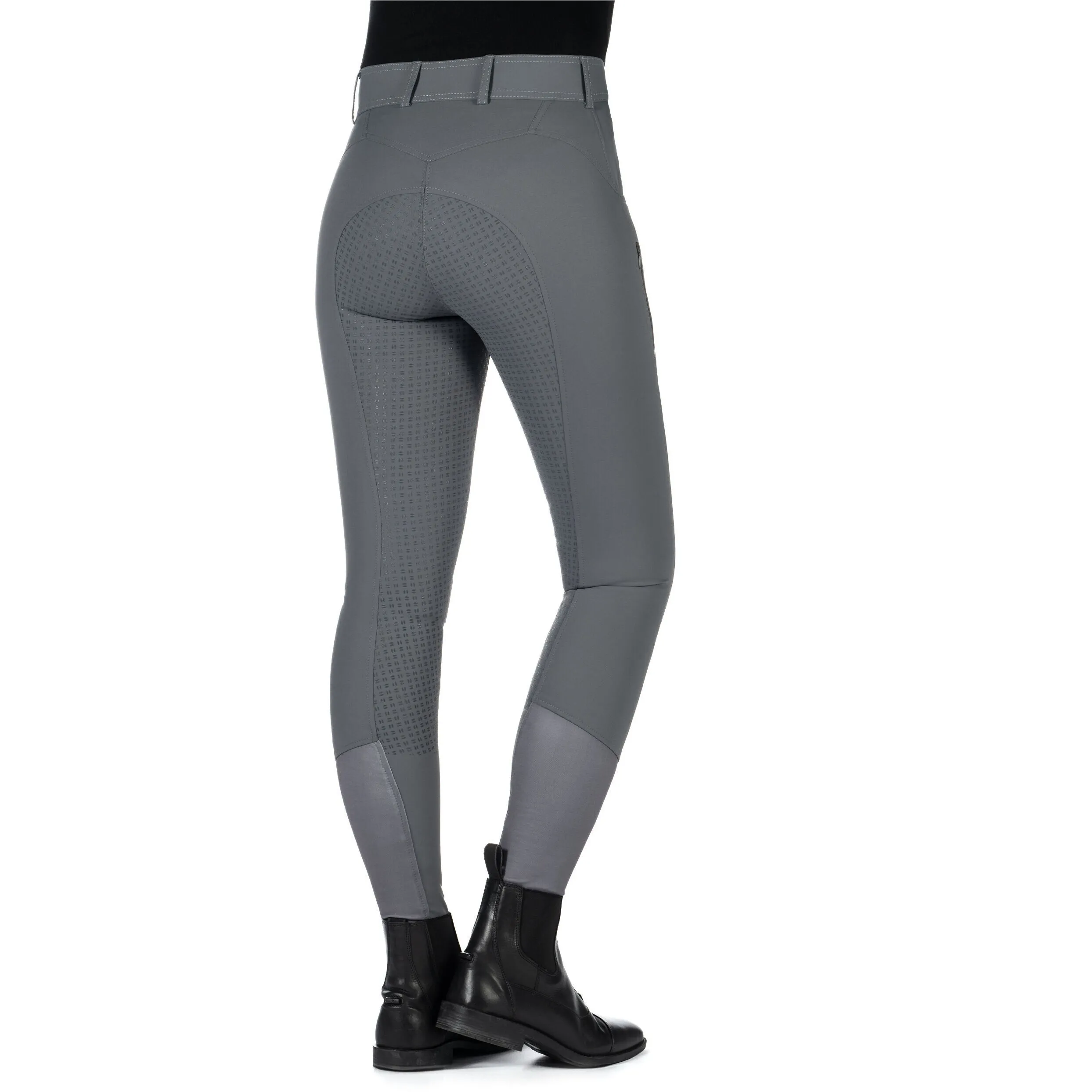 Kinder Reithose Silikon Vollbesatz ARI MID RISE grau