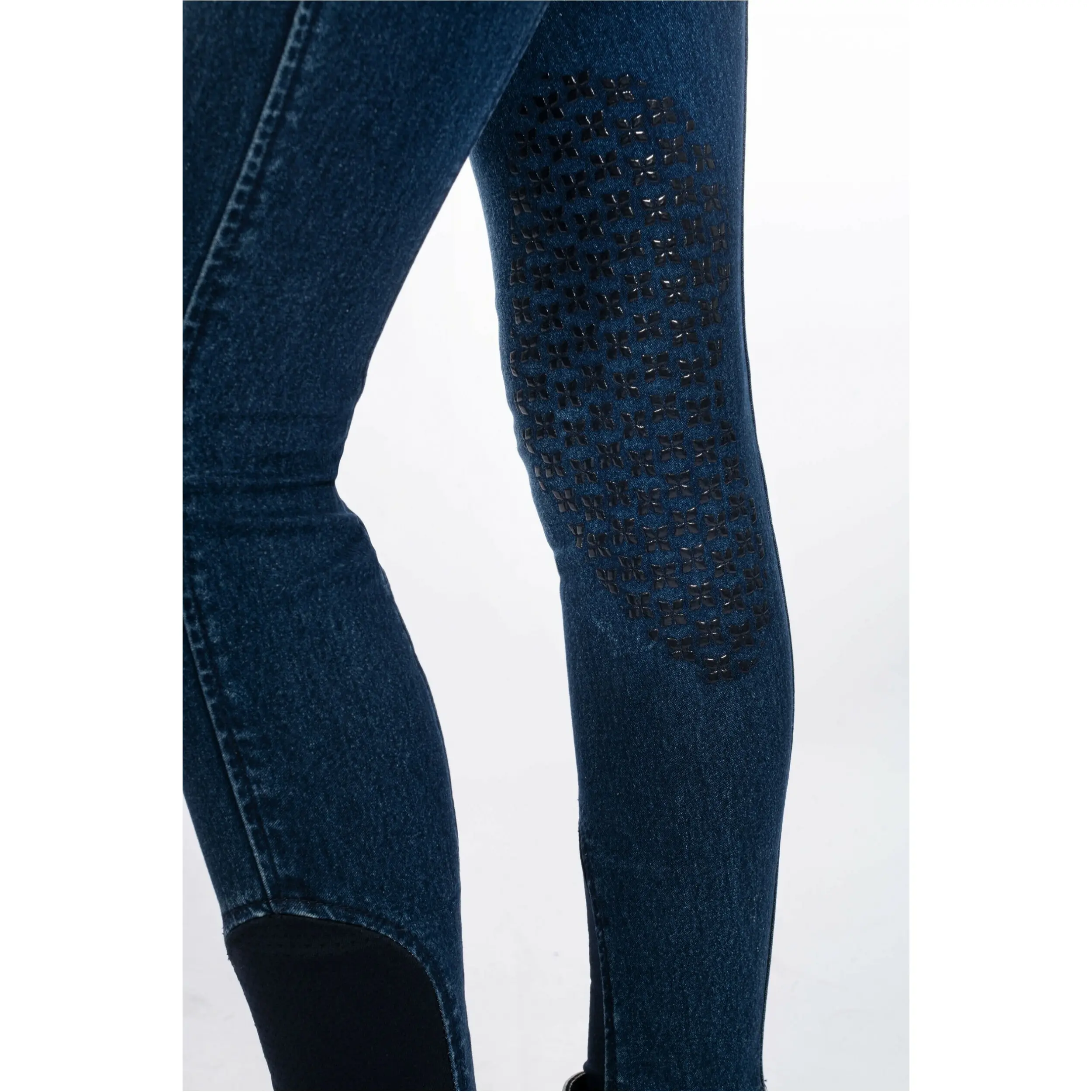 Kinder Reithose Silikon Kniebesatz AYMEE DENIM dunkelblau