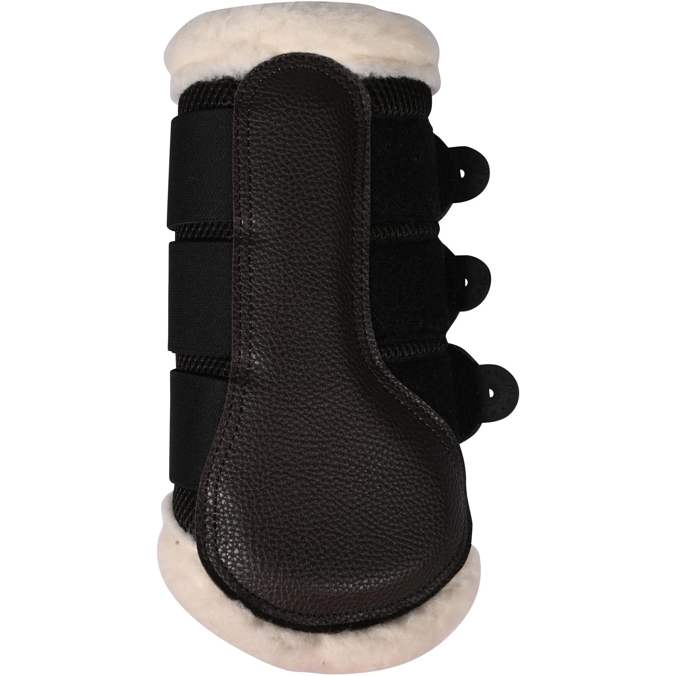 Gamaschen mit Fell COMFORT PREMIUM MESH dunkelbraun