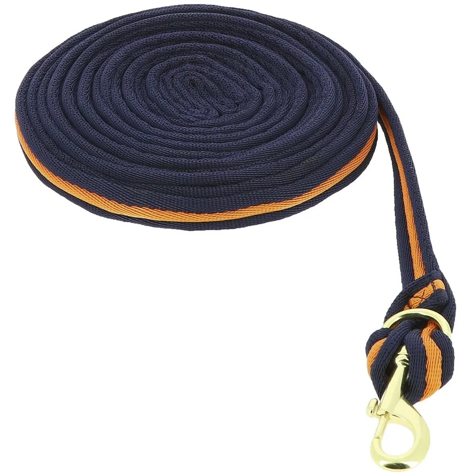 Longierleine weich gepolstert marineblau/orange