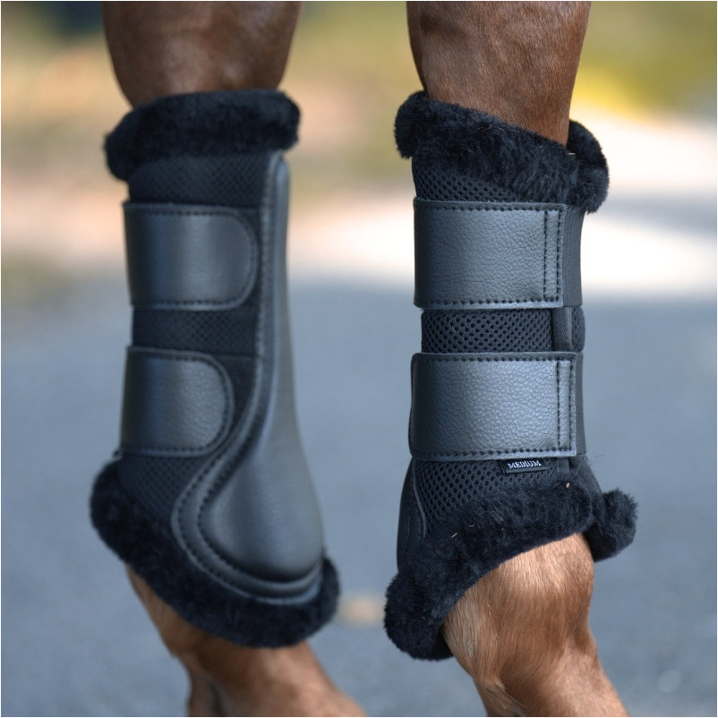 Gamaschen mit Kunstfell ANATOMIC MESH schwarz