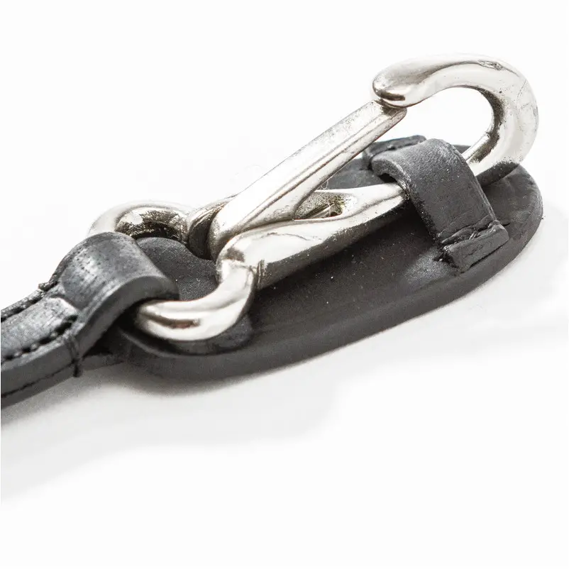 Backenstücke mit Karabiner (2er Set) EVERYDAY Leder geölt schwarz