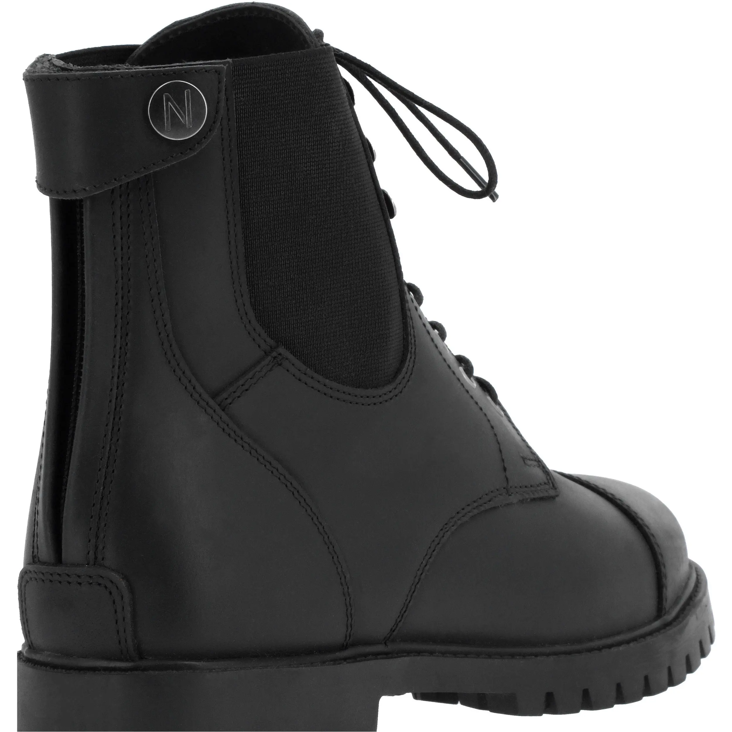 Reitstiefeletten mit Schnürsenkel & Zip VAUVERT Echtleder schwarz Reitstiefeletten mit Schnürsenkel & Zip VAUVERT Echtleder schwarz