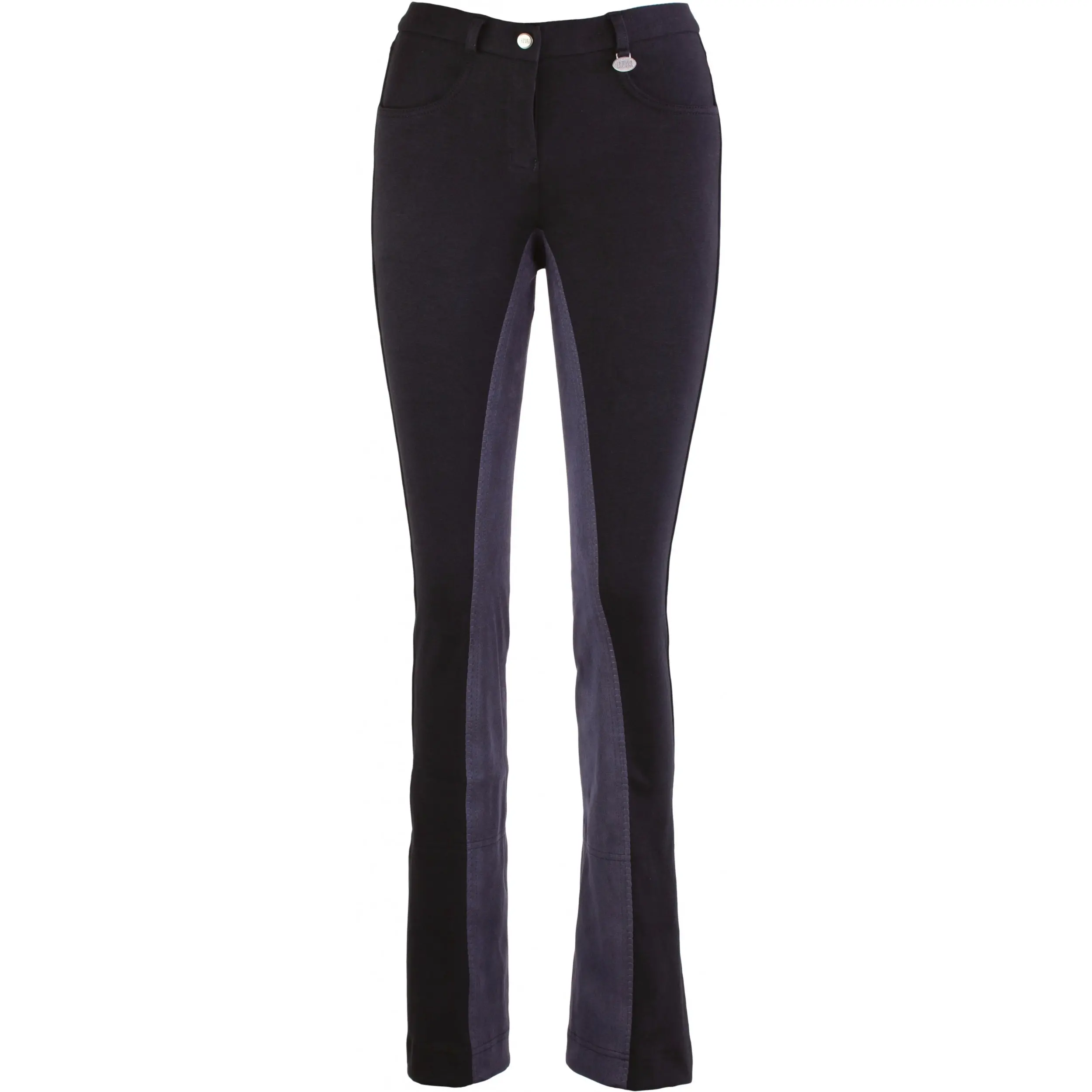 Damen Jodhpur Reithose Vollbesatz COMFORT schwarz/dunkelgrau