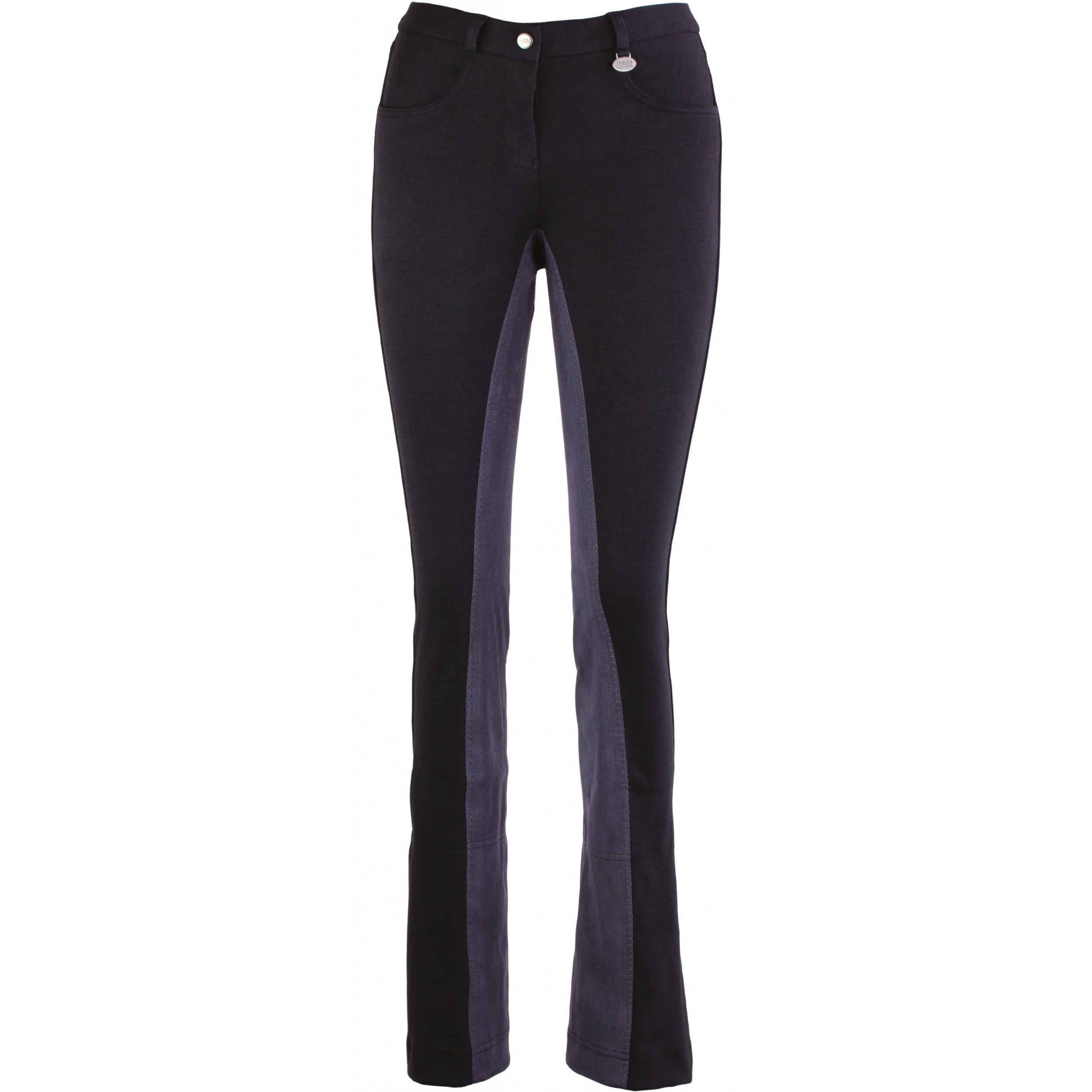 Damen Jodhpur Reithose Vollbesatz COMFORT schwarz/dunkelgrau