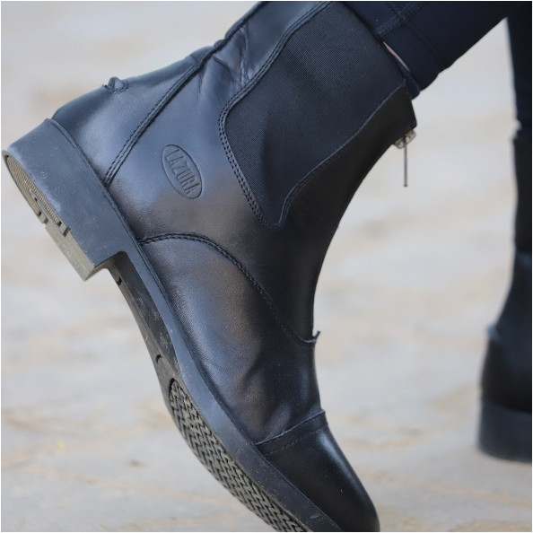 Reitstiefeletten CLASSIC Frontzip Echtleder schwarz