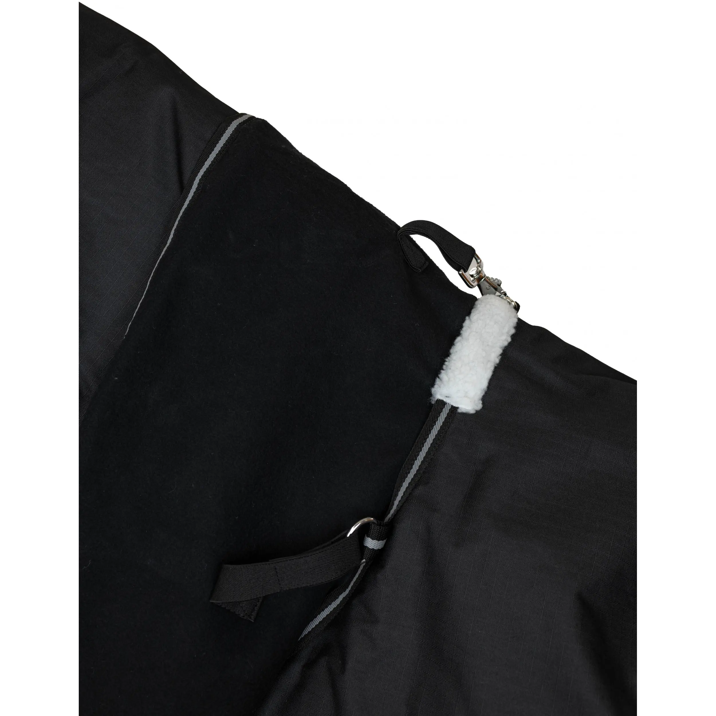 Weidedecke Full Neck Polarfleece 600D BASICLINE schwarz/grau