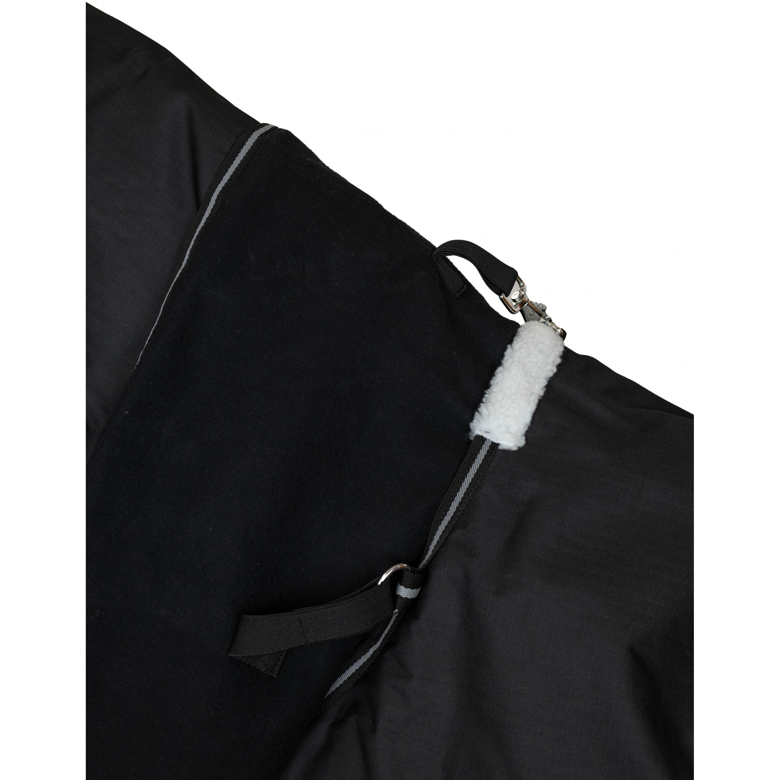Weidedecke Full Neck Polarfleece 600D BASICLINE schwarz/grau