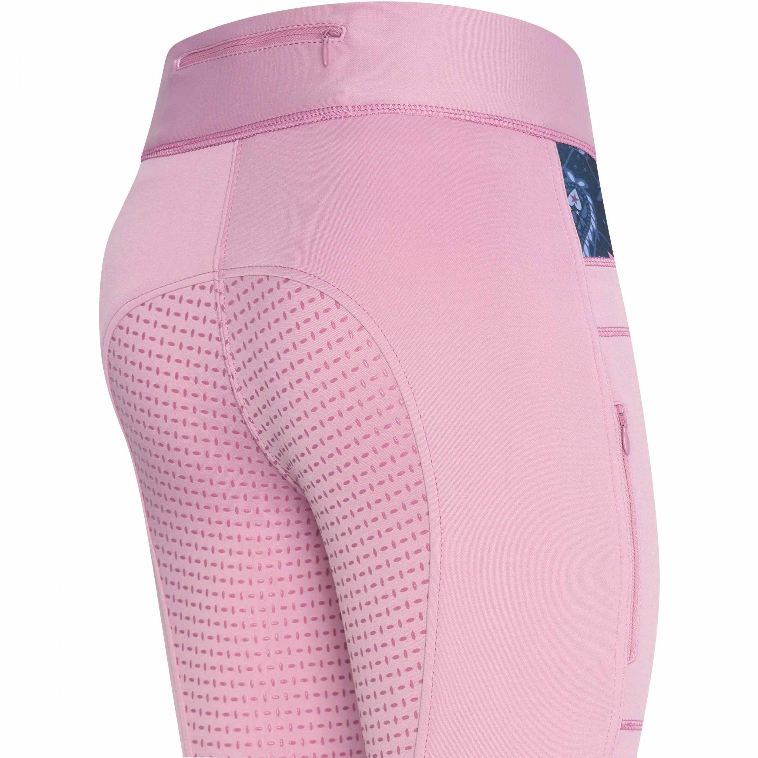 Kinder Reitleggings Silikon Vollbesatz IRHCosmic sparkle bloom pink