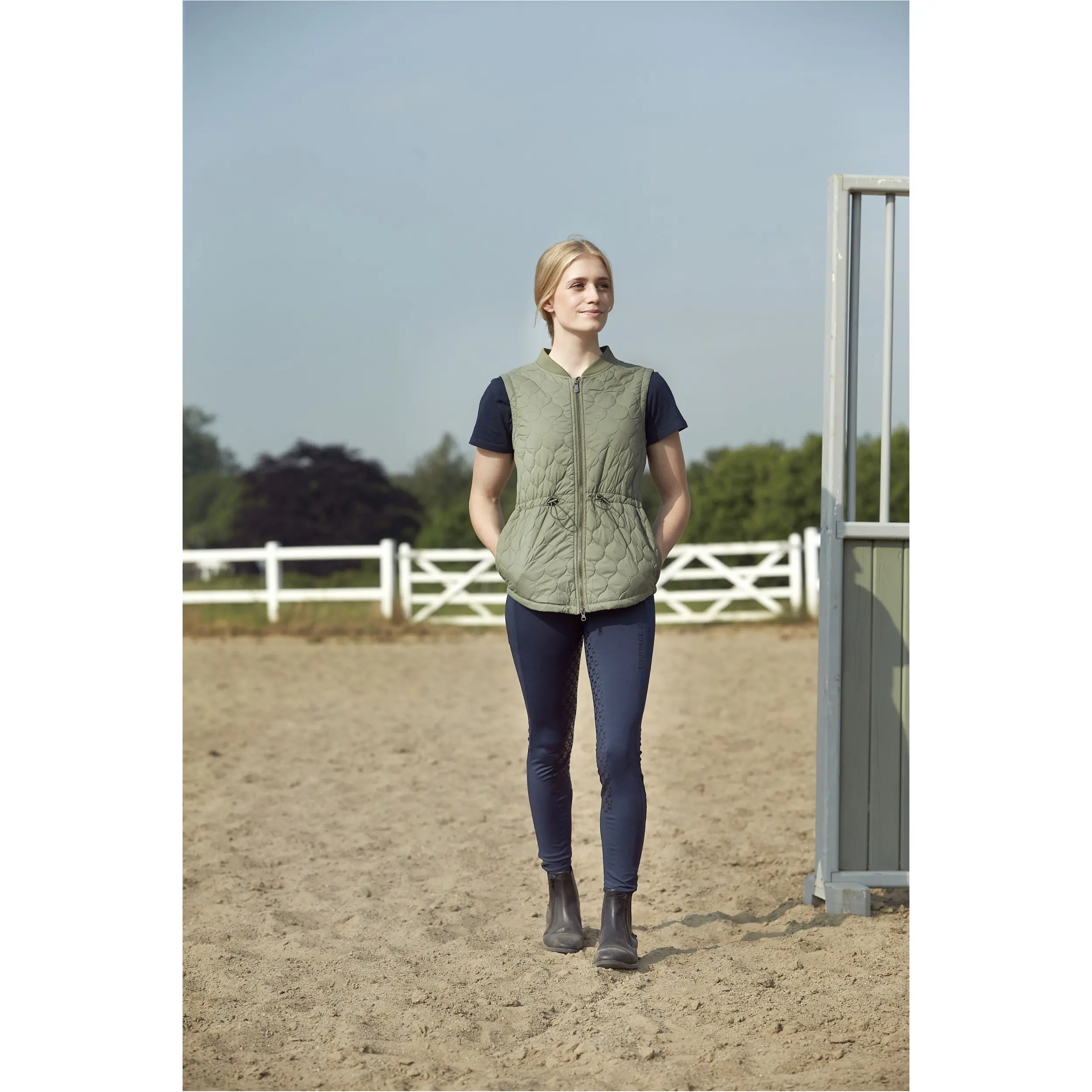 Damen Reitleggings Silikon Vollbesatz FINLEY navy