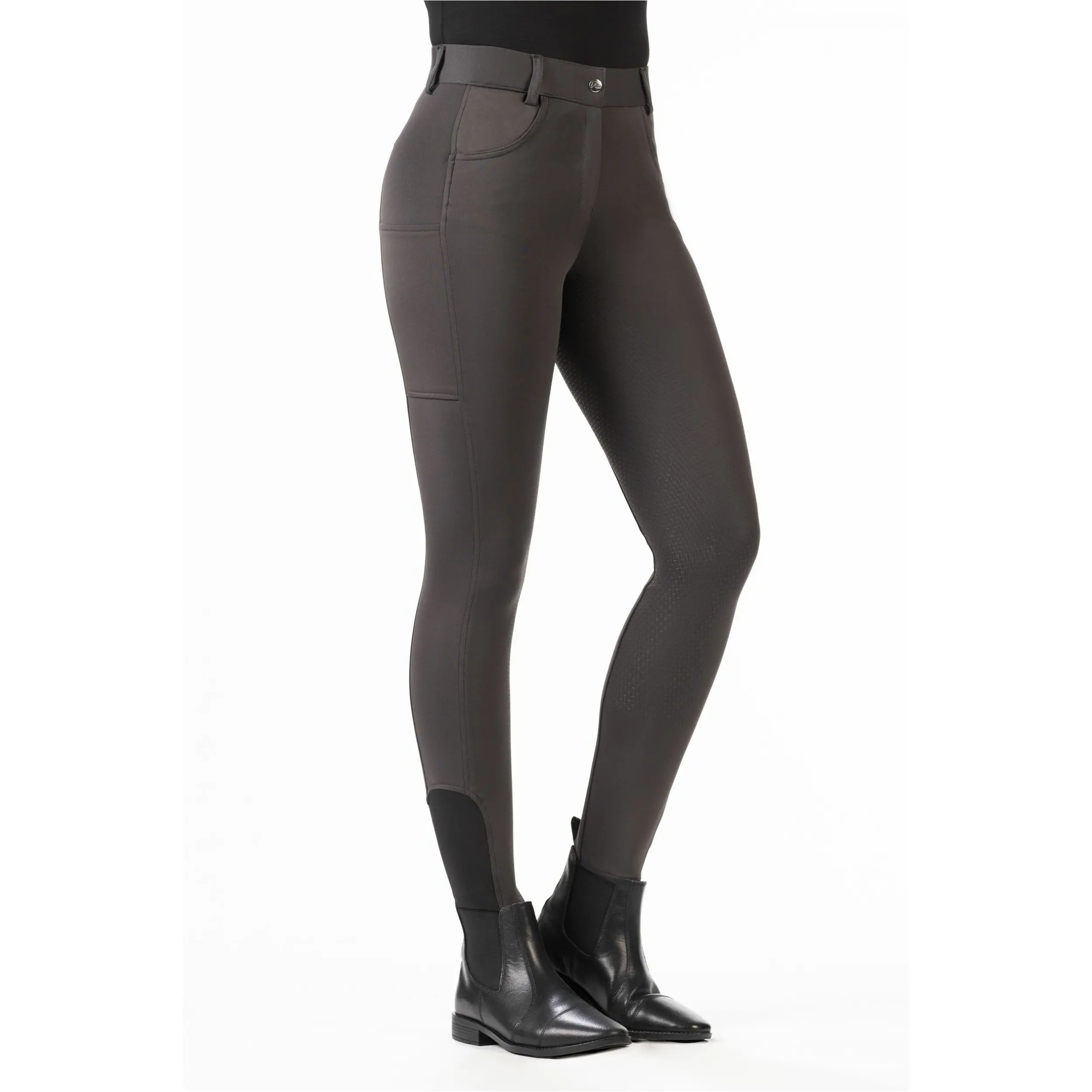 Damen Reithose Silikon Vollbesatz EMMA dunkelgrau
